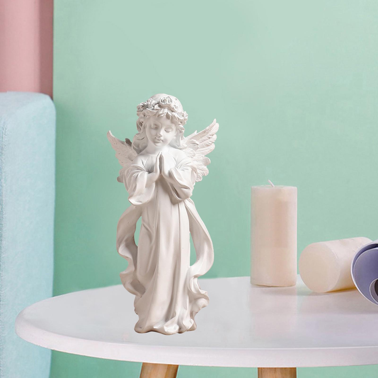 3x Resin Praying Angel Figurine Statue Christmas Home Decoration 