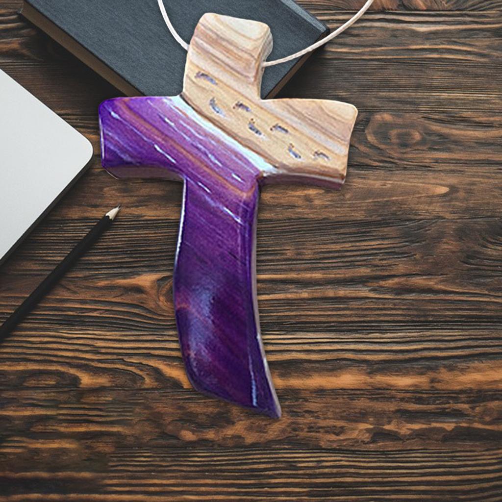 Beach and ocean theme-Divinely Inspired Handmade Wooden Crosses Purple