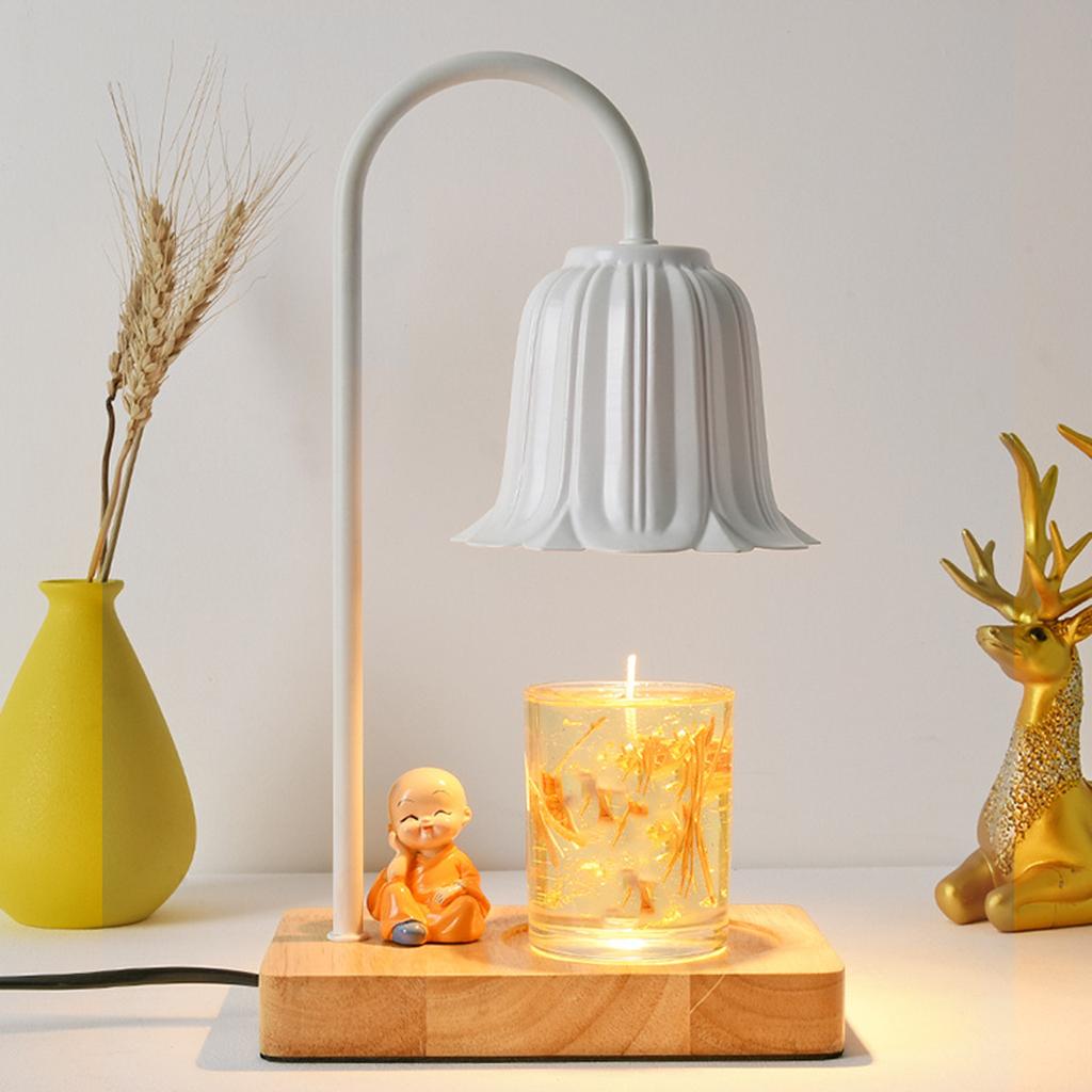 Electric Candle Warmer Wax Burner Melter Lamp Table Bedroom Yoga White