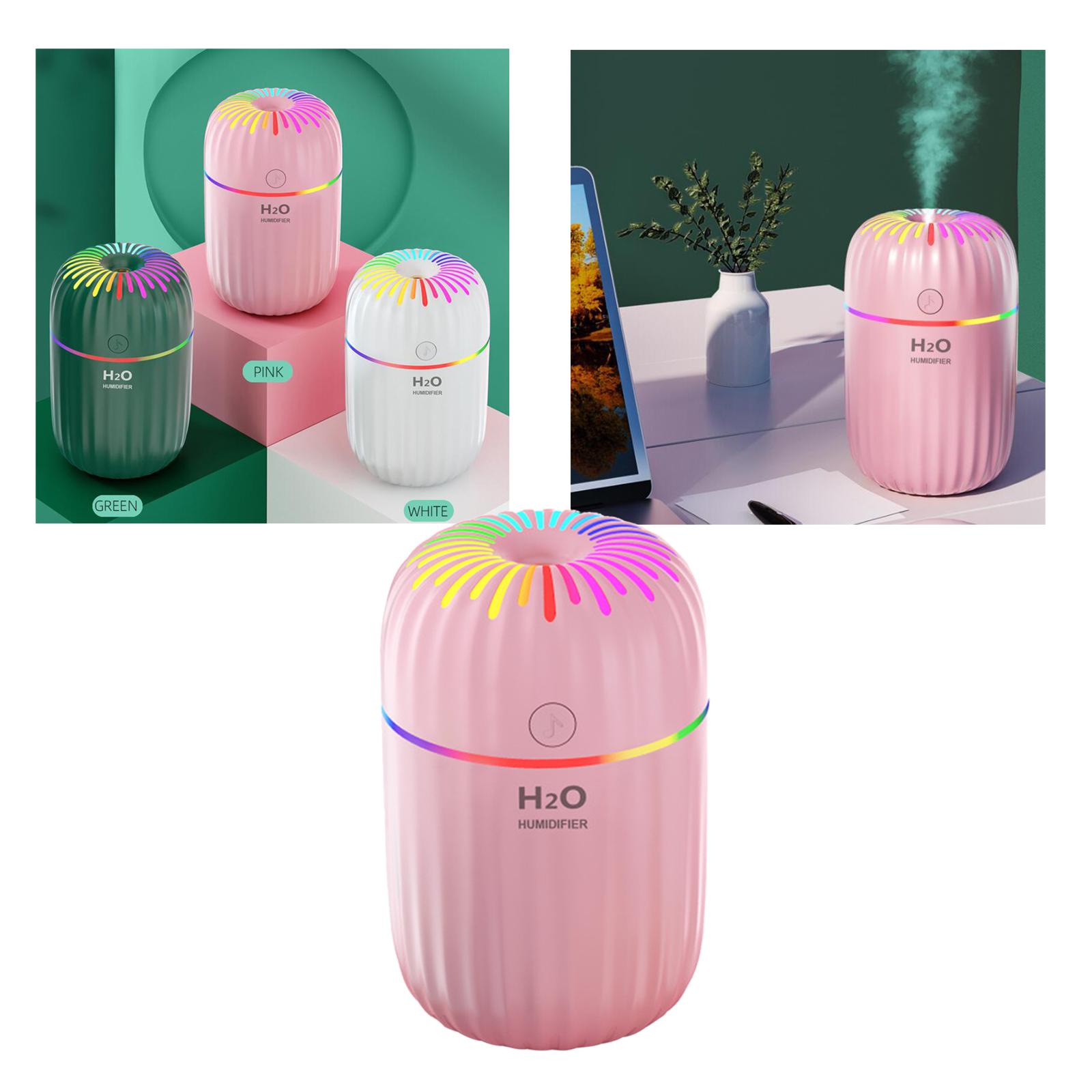 Ultrasonic Air Humidifier Diffuser Night Light Essential Oil Bedroom Pink