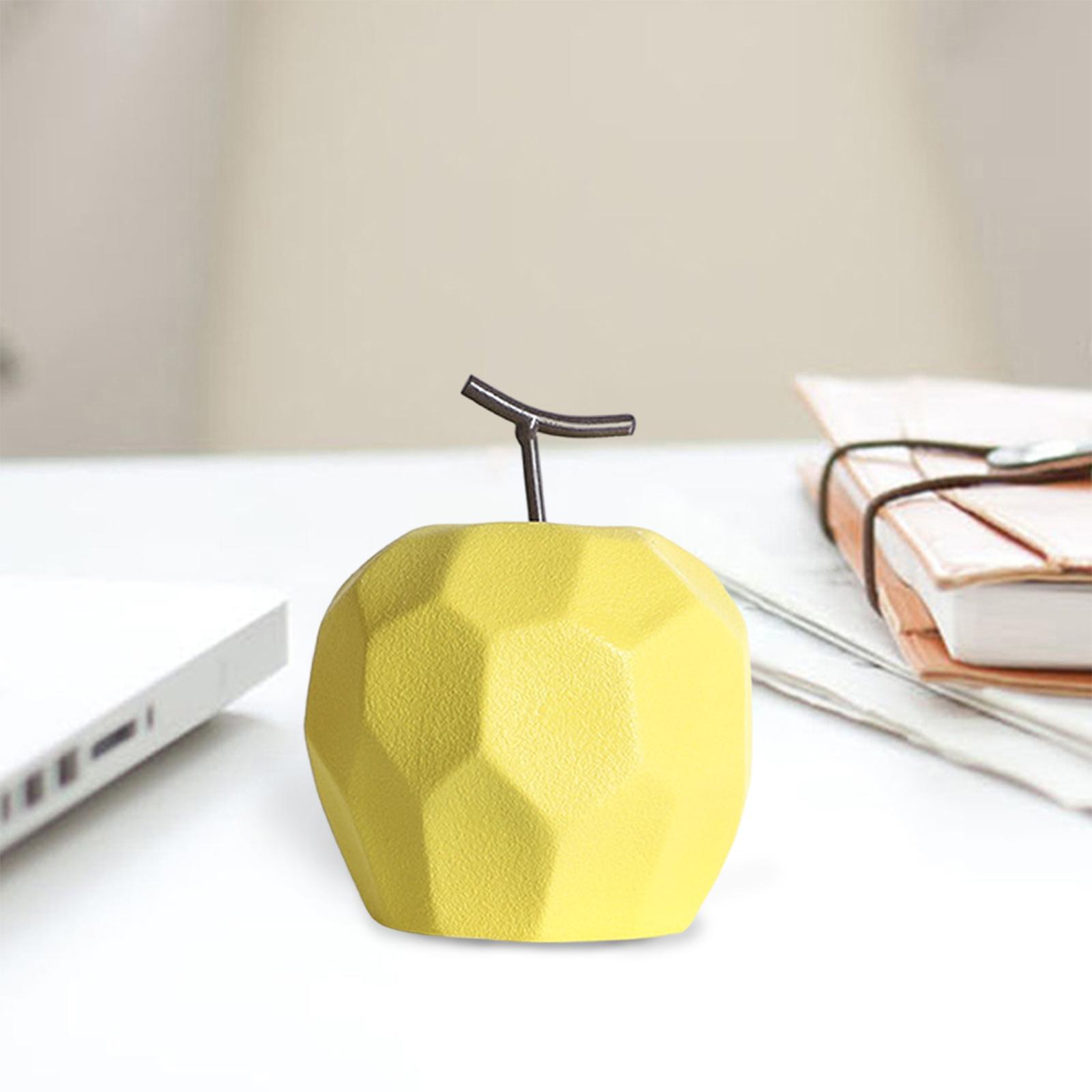 Modern Ceramic Fruit Figurines Office Home Decor Ornament Sculpture Apple