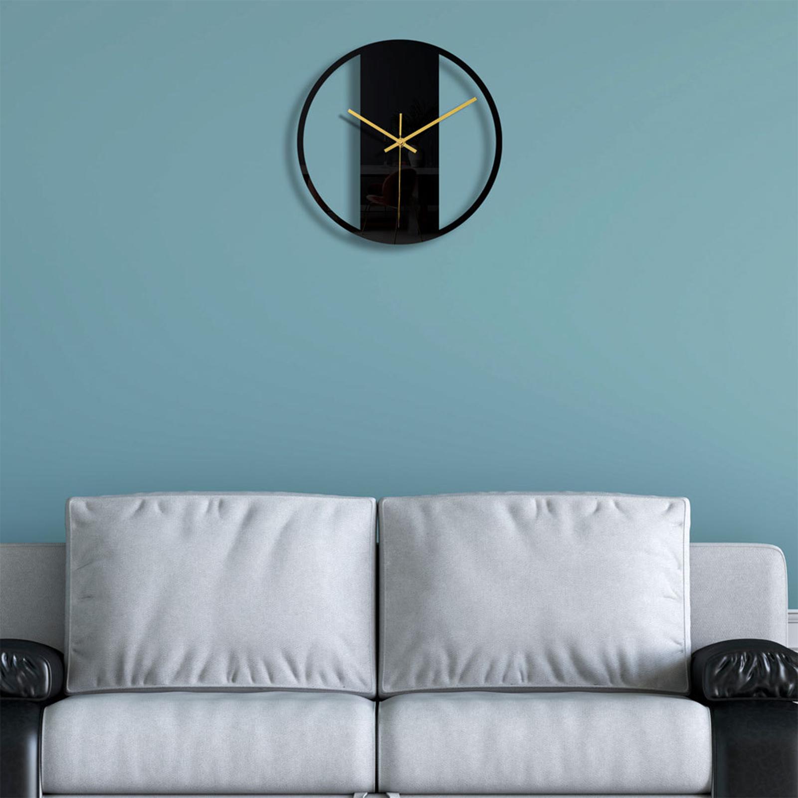 Wall Clock Battery Operated Mirror Surface Clocks Office Living Room Decor D