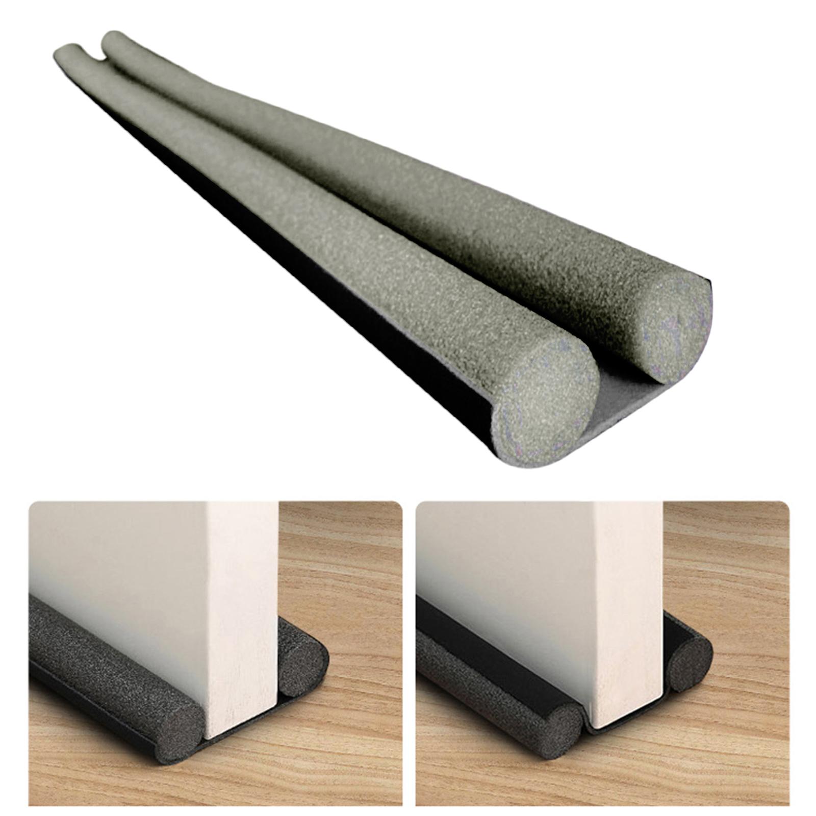 Door Draft Stopper Blocker Noise Proof Weather Stripping Doorstop Black