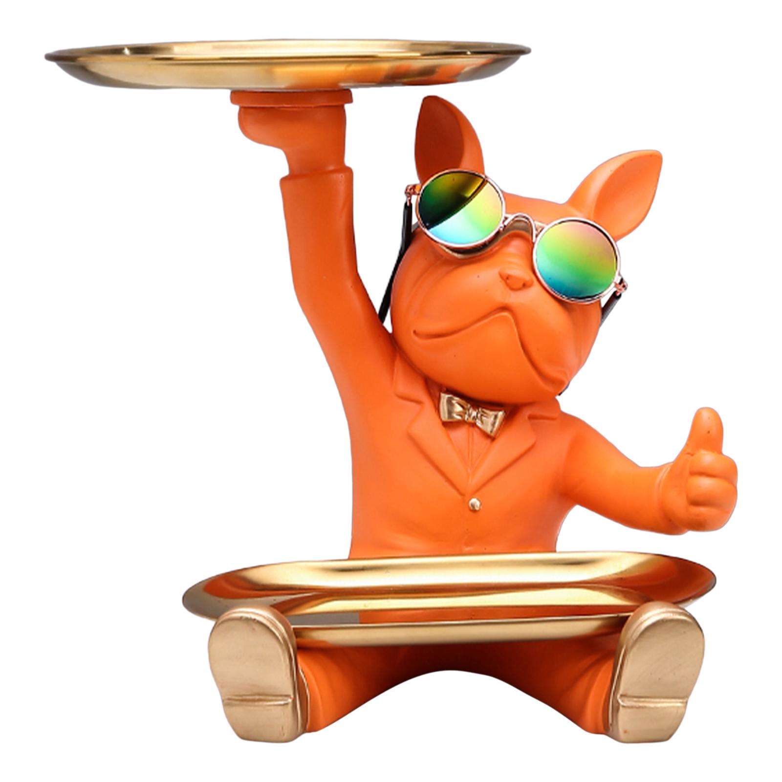 Bulldog Sculpture Orange