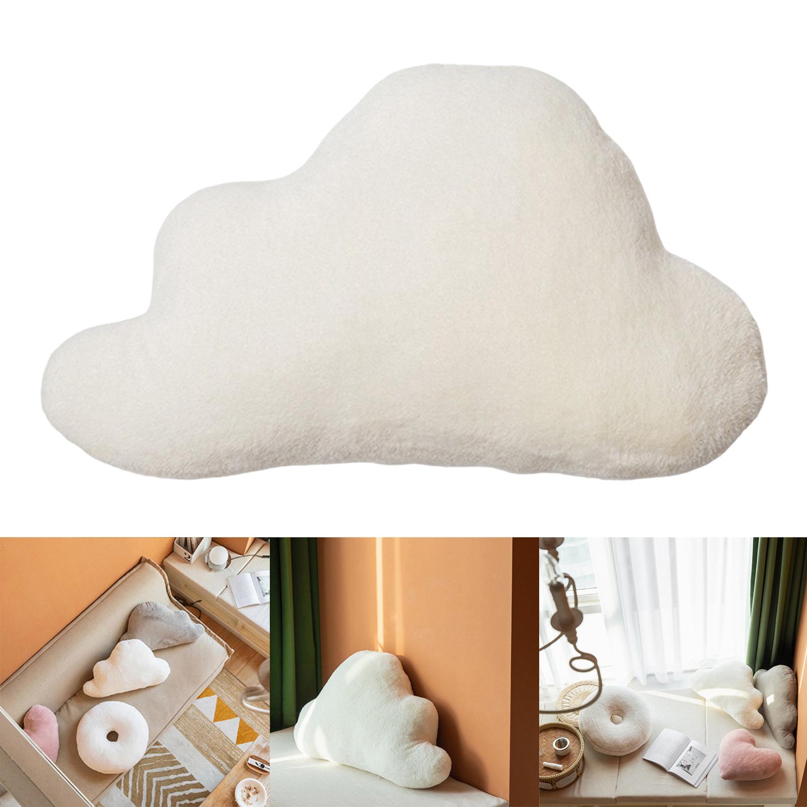 Plush Throw Pillows Filled Cute Decorative Pillow for Couch Bed White Clouds