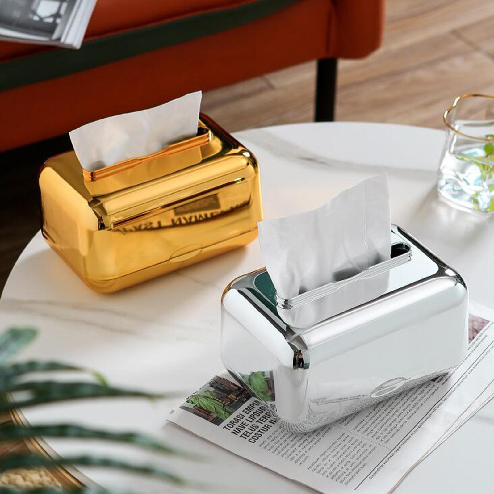 ARC Corners Tissue Box Napkin Holder Multifunctional Container Golden