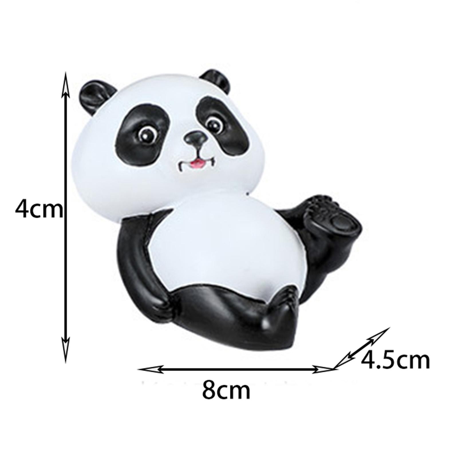 3 Pieces Resin Panda Statue Sculpture Ornament Simulation Decoration