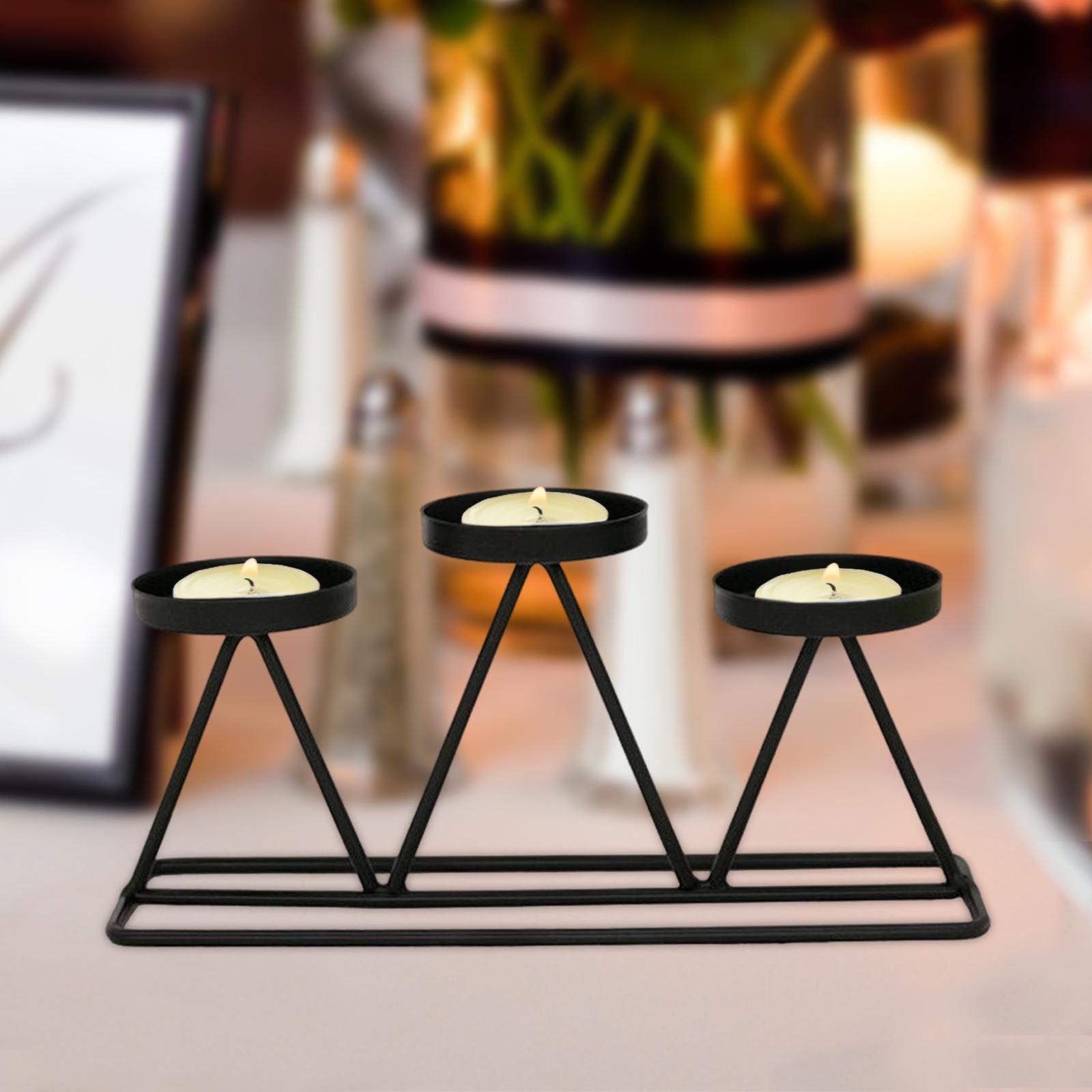 Candle Holder Candle Stand Candlestick Holiday Party Table Centerpieces Black