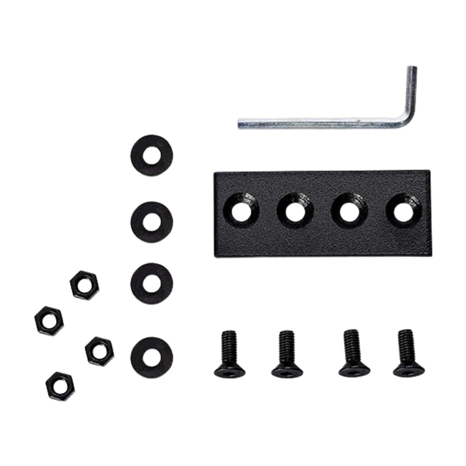 Sliding Barn Door Hardware Kit Track Connector Black with Wrench Spacer
