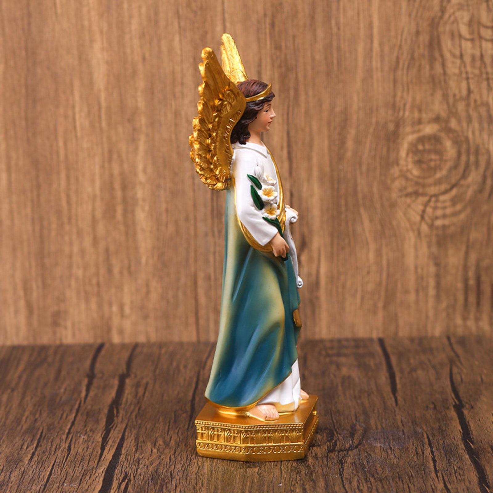 Resin Figurines Sculpture Religious Dinning Room Cabinet Virgin Mary Statue