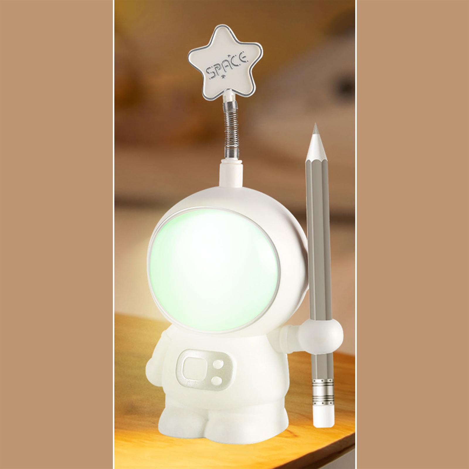 Dimmable Astronaut Night Light Girls Creative for Bedside Kids Nursery White