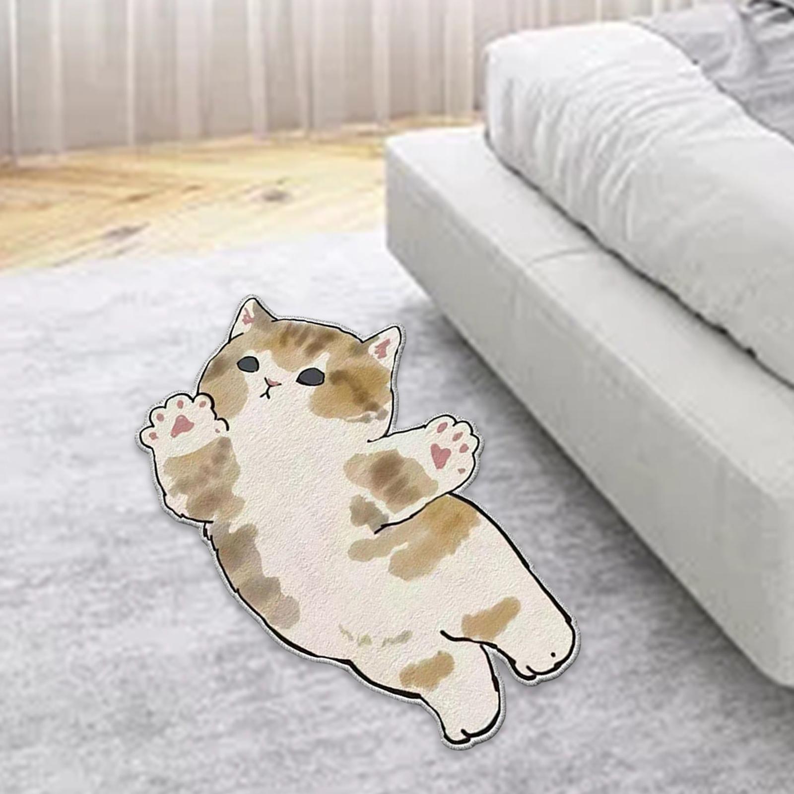 Floor Mats Area Rug Cartoon Cat Carpet for Bedroom Bathroom Home Decoration B