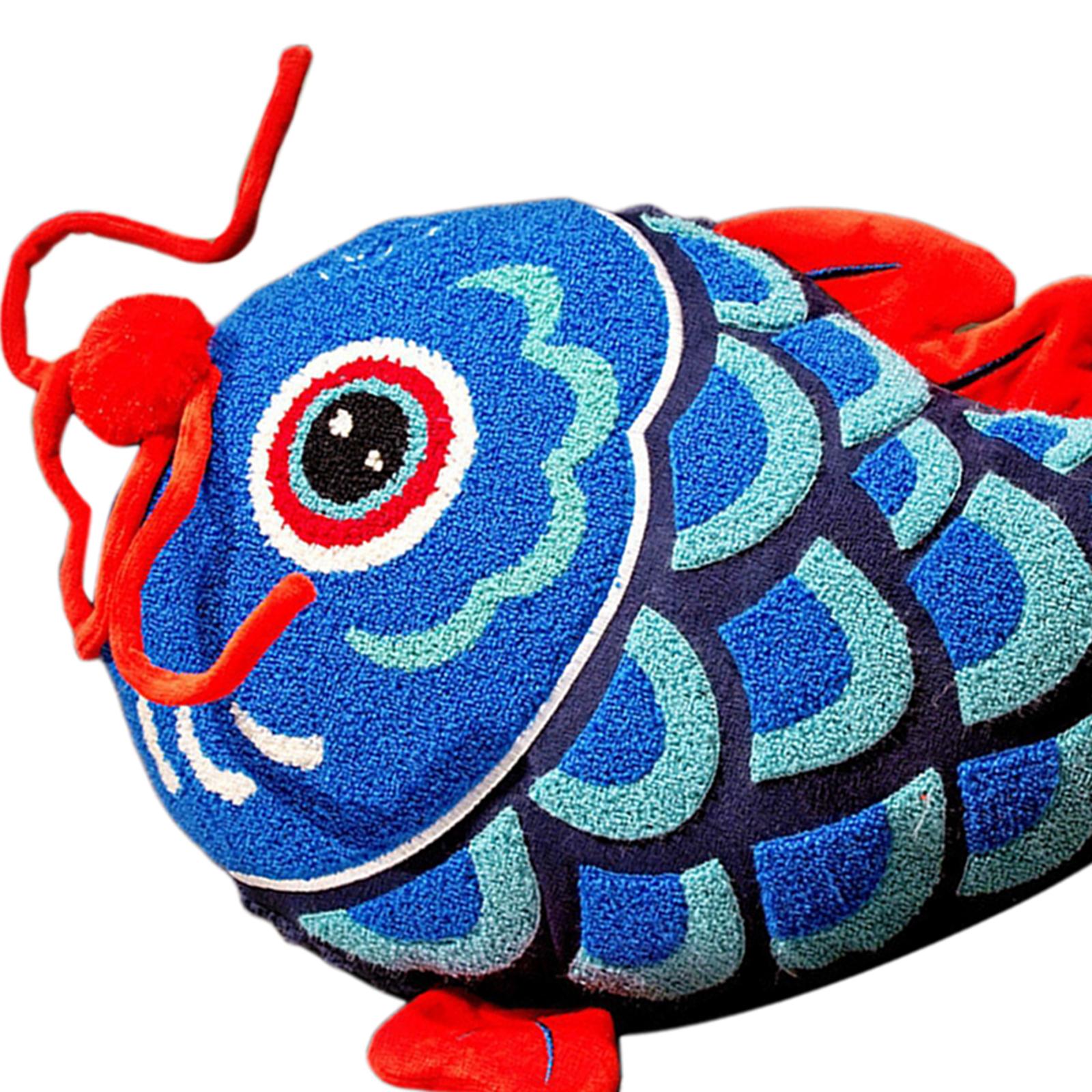 Chinese Style Pillow Bedroom Living Room Comfortable Handmade Chair Blue Fish