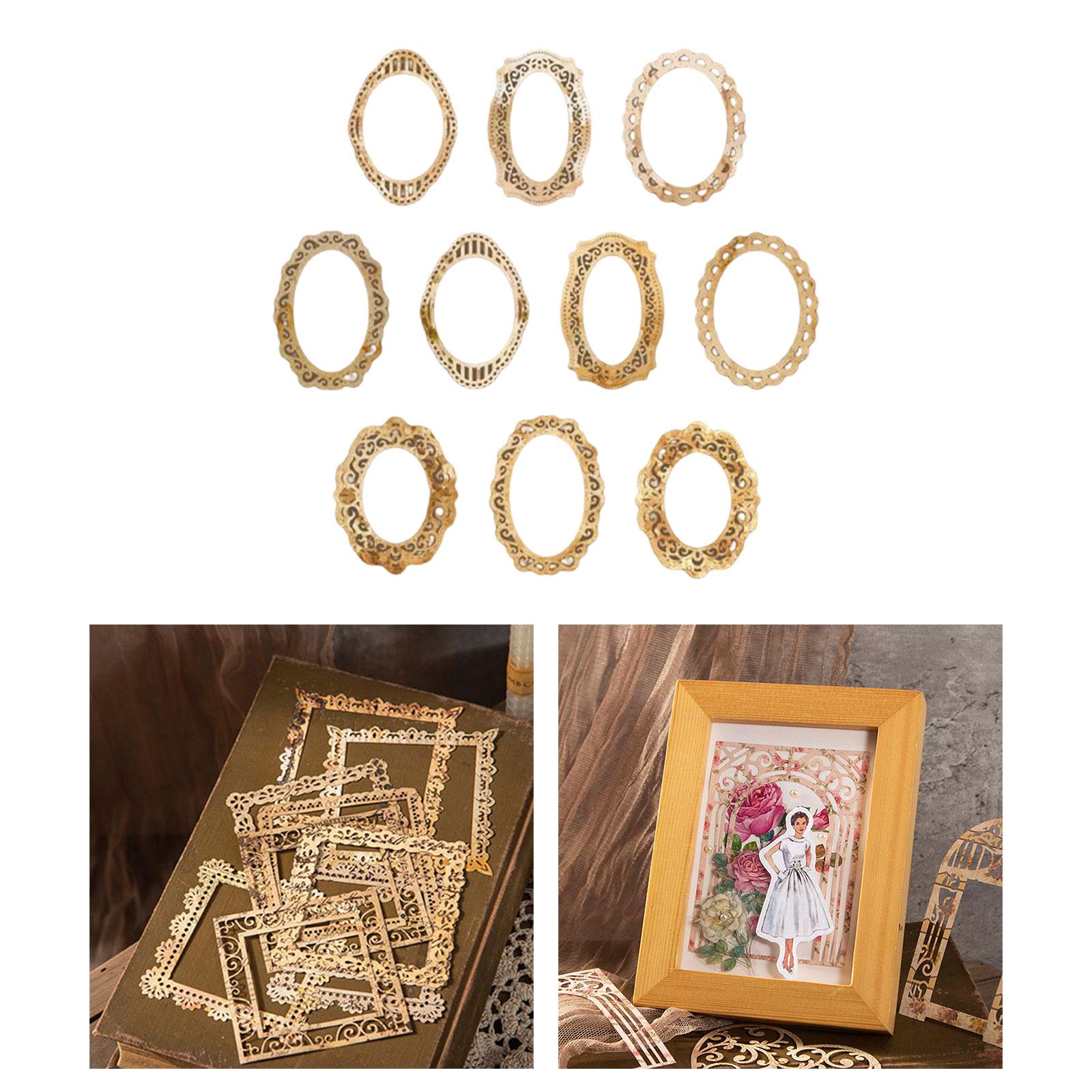 Decor Frame Scrapbooking Paper Craft Supplies for Card Making Planner Diary Oval