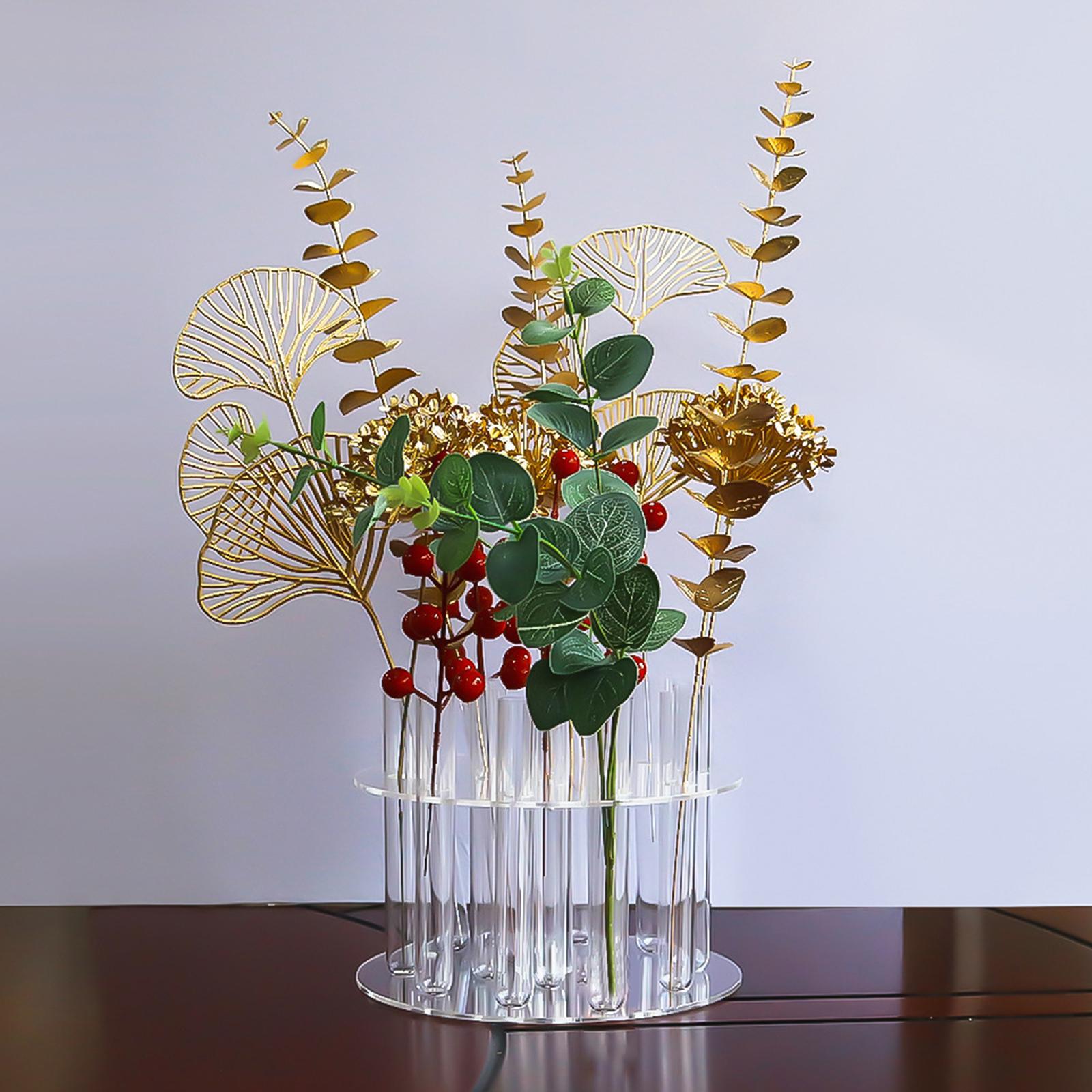 Test Tube Flower Vase Clear Flower Vase for Table Centerpiece Indoor Bedroom