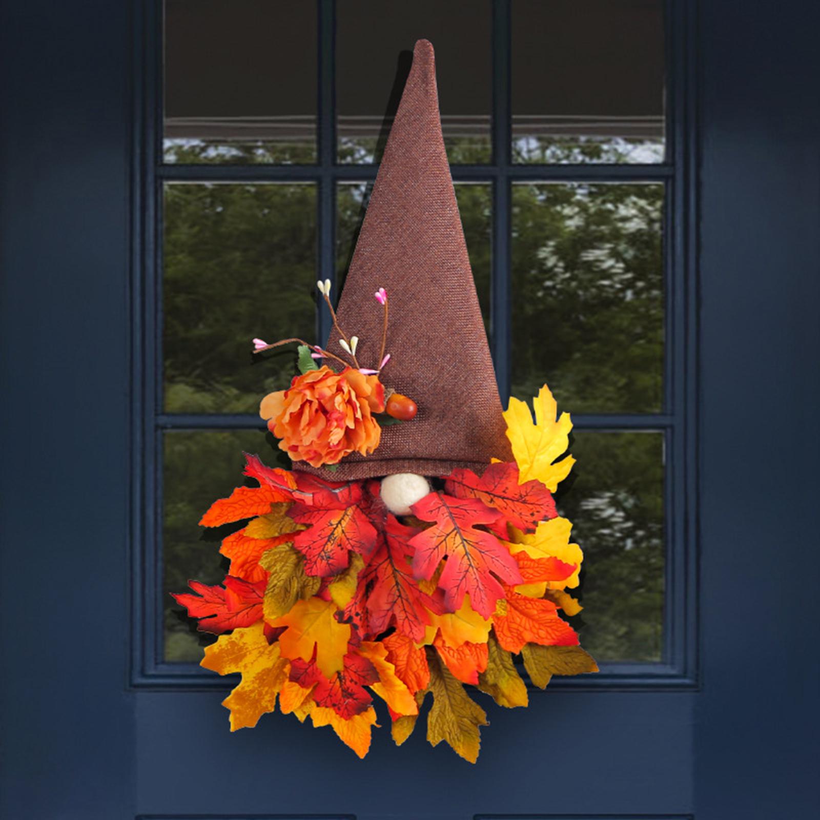 Autumn Wreaths Maple Leaves Rustic Artificial Garland Party Farmhouse Indoor