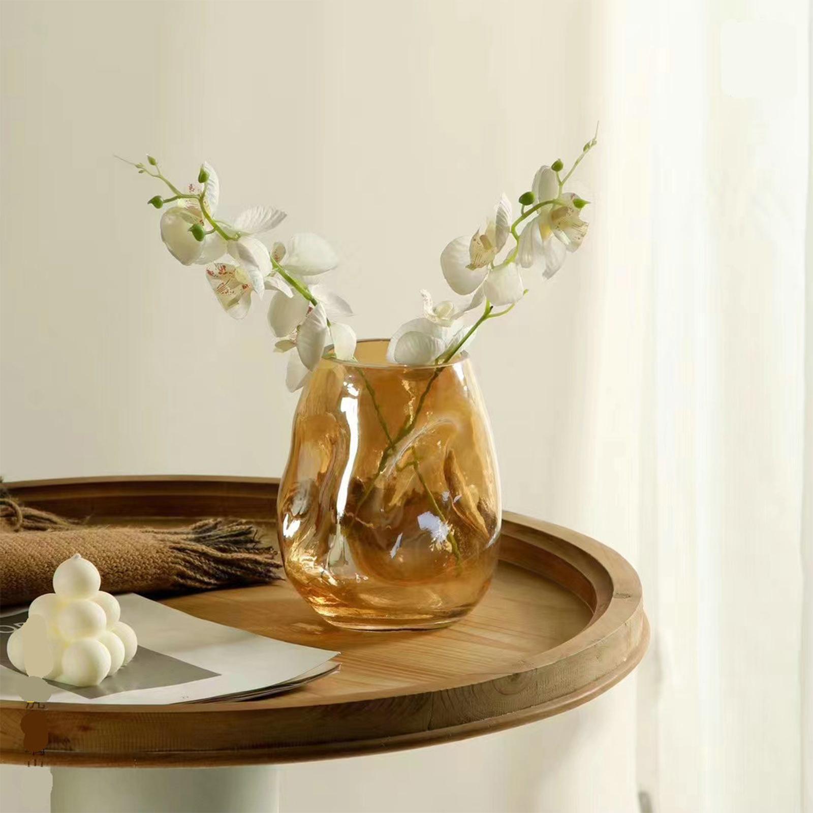Glass Vase Modern Bud Vase Glass Flower Vase for Party Kitchen Desktop