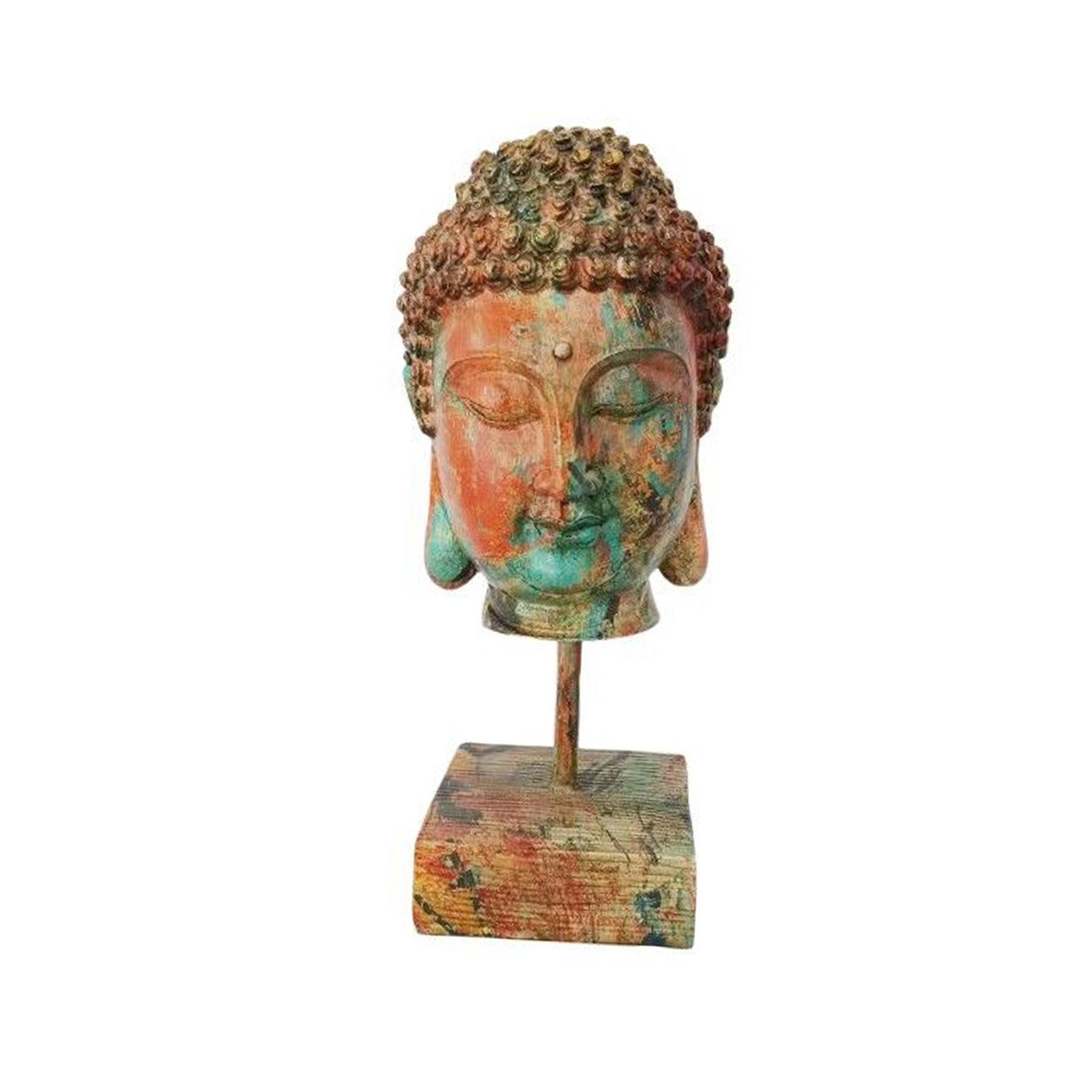 Buddha Head Statue 9 Inch