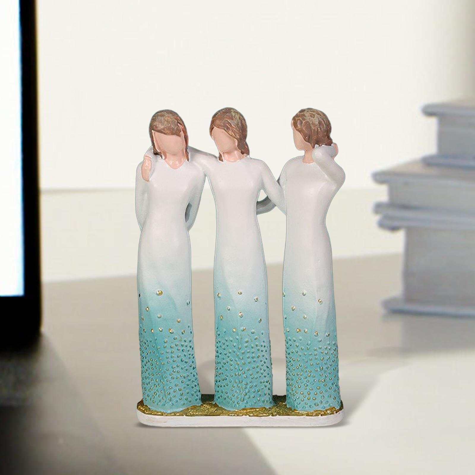 Sister Figurine Sister Gifts for Anniversaries Thanksgiving Entrance Cabinet 3 Sisters
