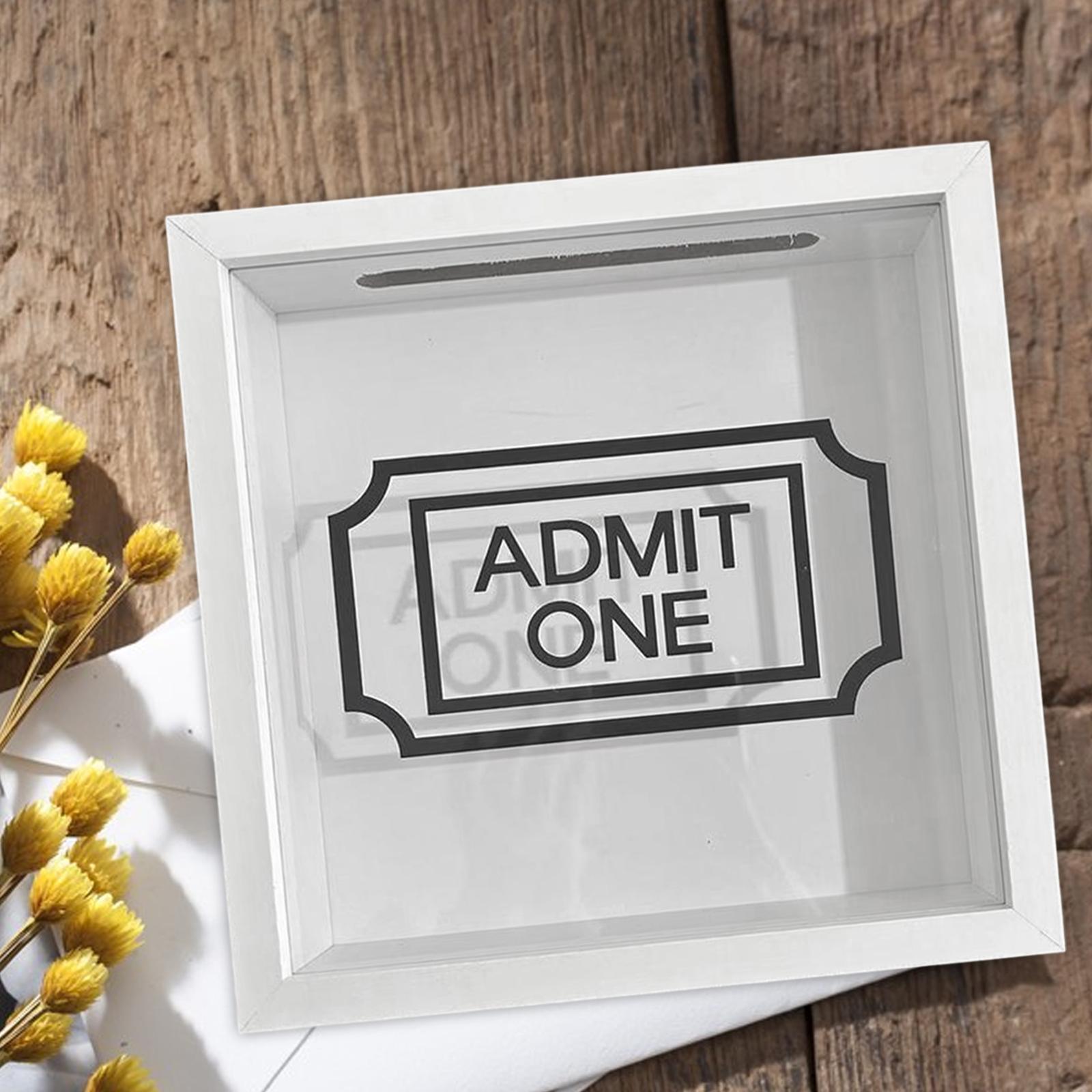 Ticket Collection Box Multipurpose Ornament Piggy Bank Postcard Keepsake Box