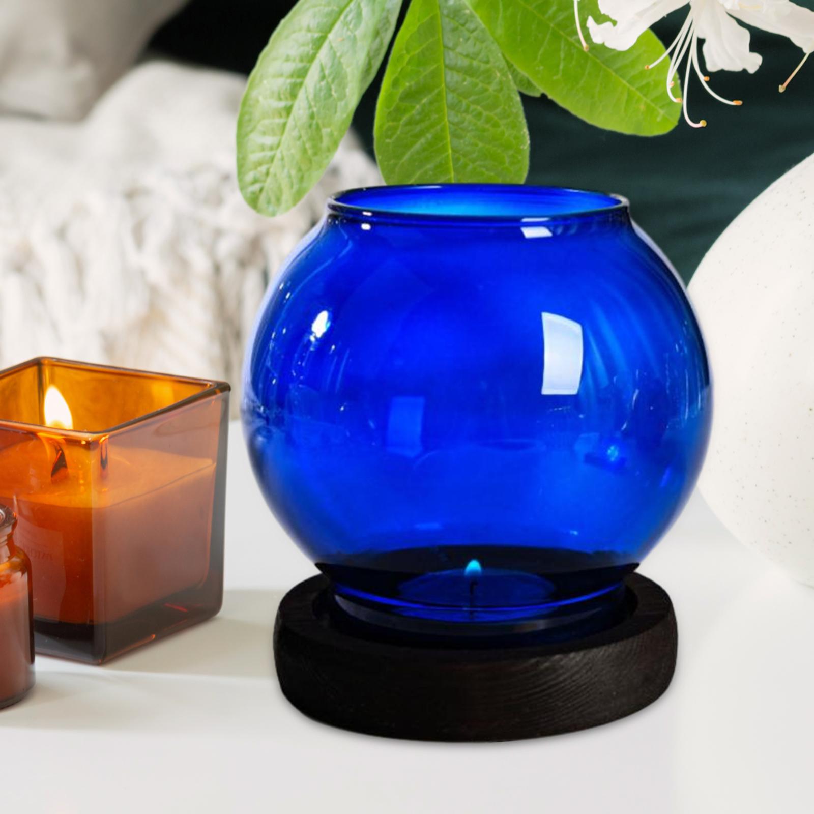 Glass Candlestick Living Room Parties Banquet Birthday Wedding Candle Holder Blue