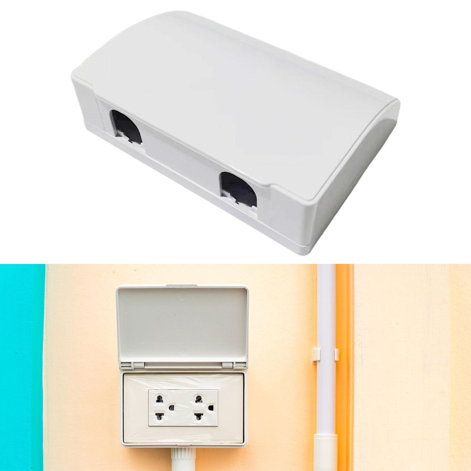 146 Switch Socket Waterproof Box Kitchen Household Power Outlet Switch Cover White
