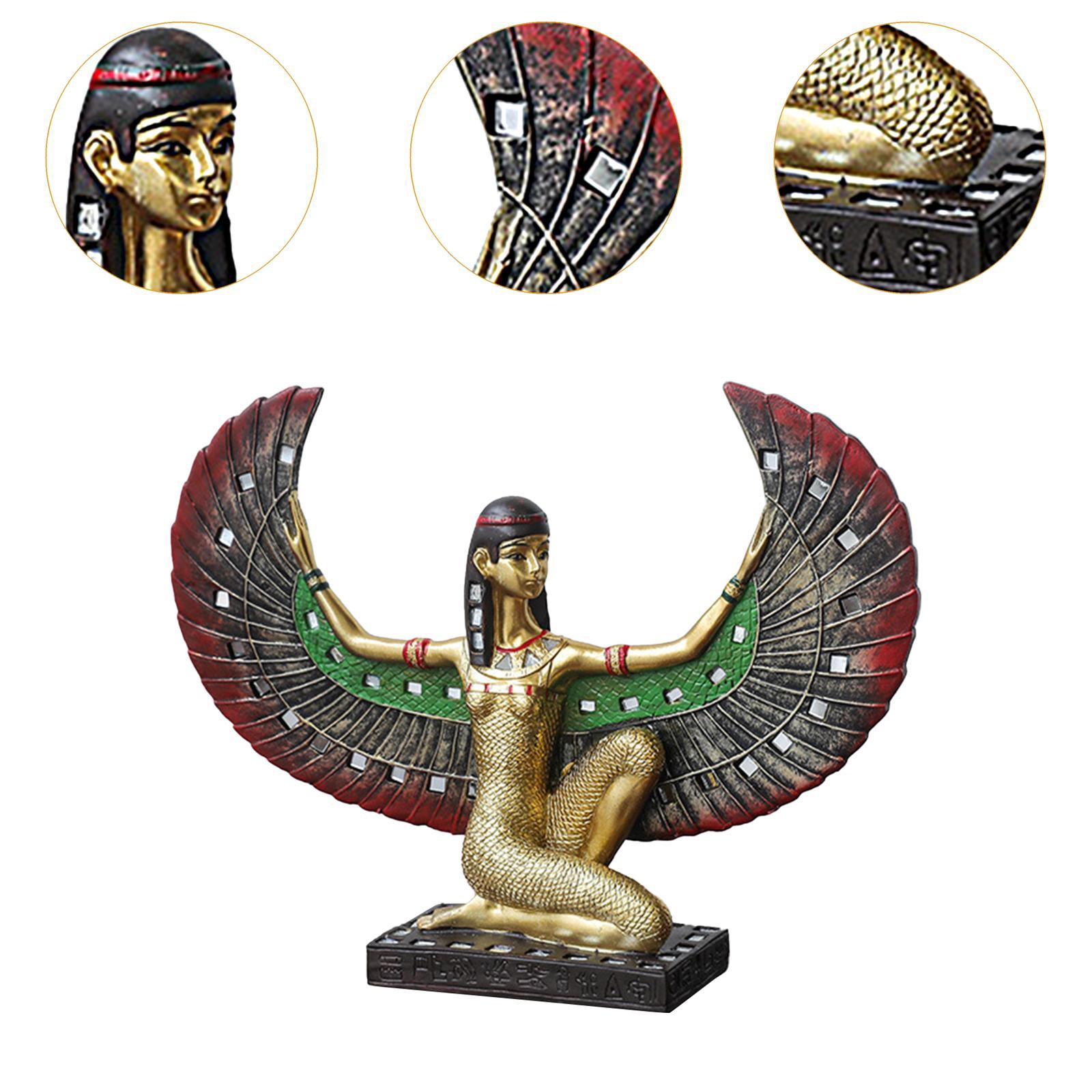 Ancient Egyptian God Figurine Resin God Sculpture for Desk Shelf Bedroom