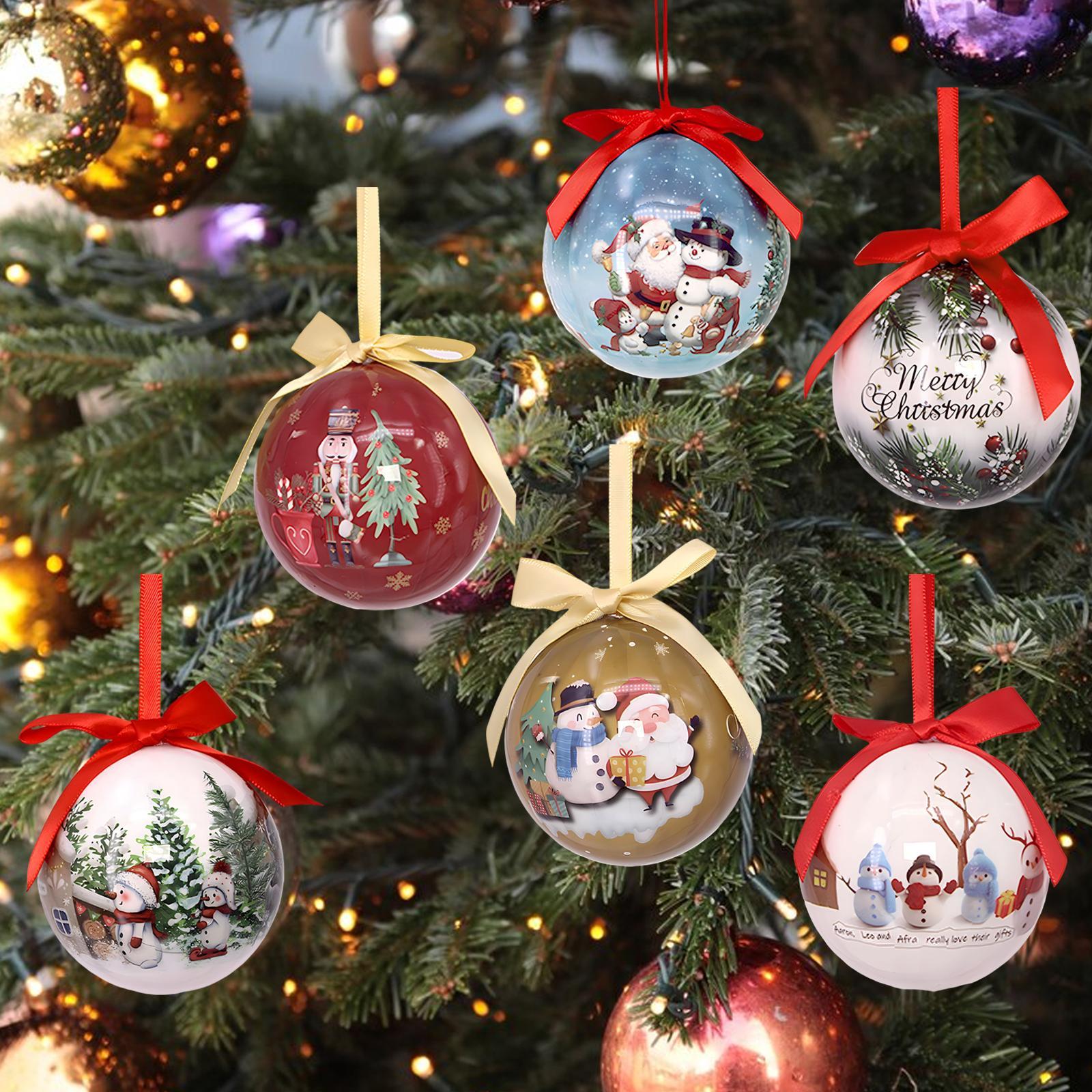6 Pieces Christmas Ball Ornaments Charm Pendants for Wedding Hotel Birthdays