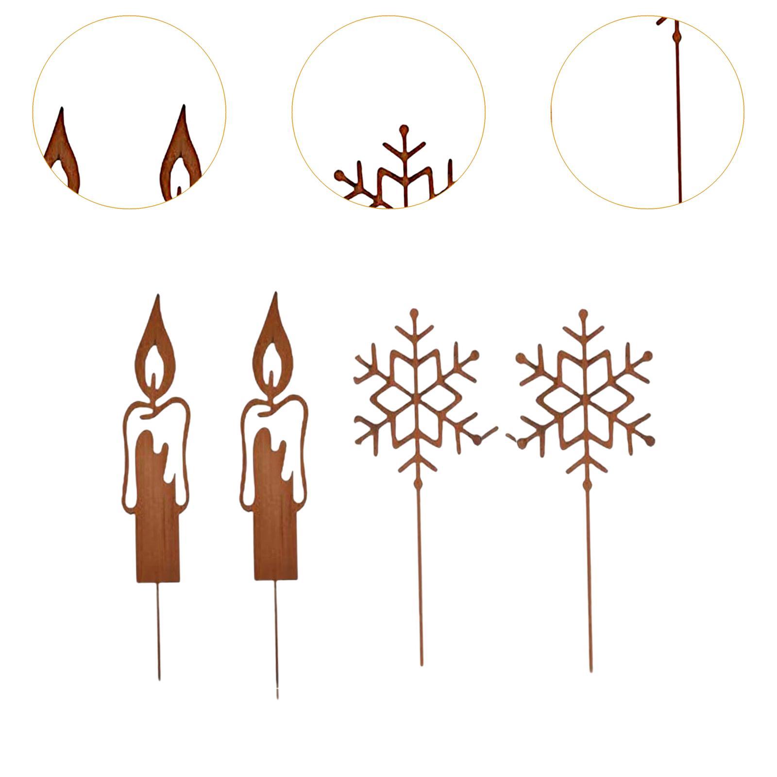 Christmas Garden Stakes Xmas Yard Signs for Courtyard Outside Flower Pot