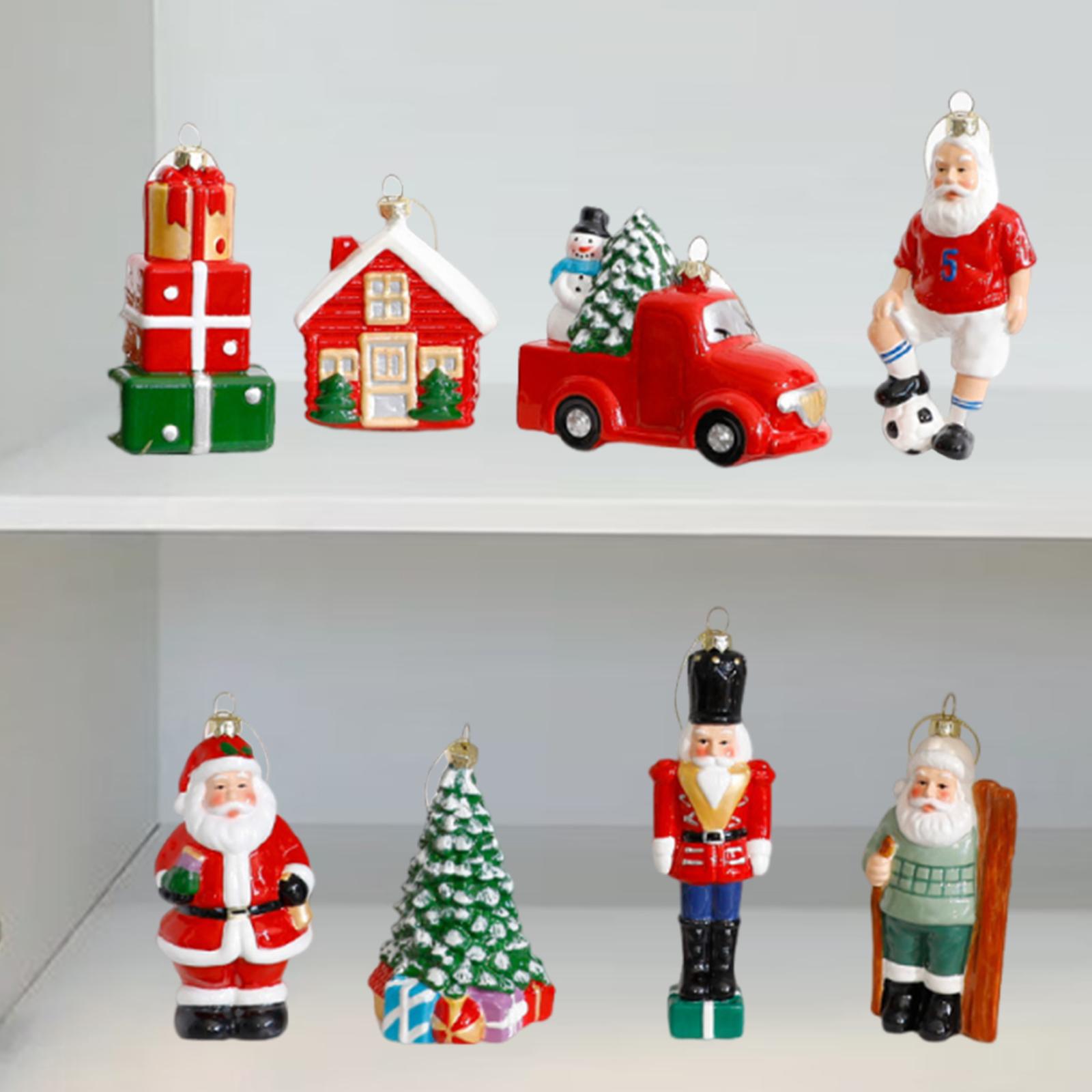 8 Pieces Christmas Tree Ornaments Shatterproof for Party Anniversary Holiday