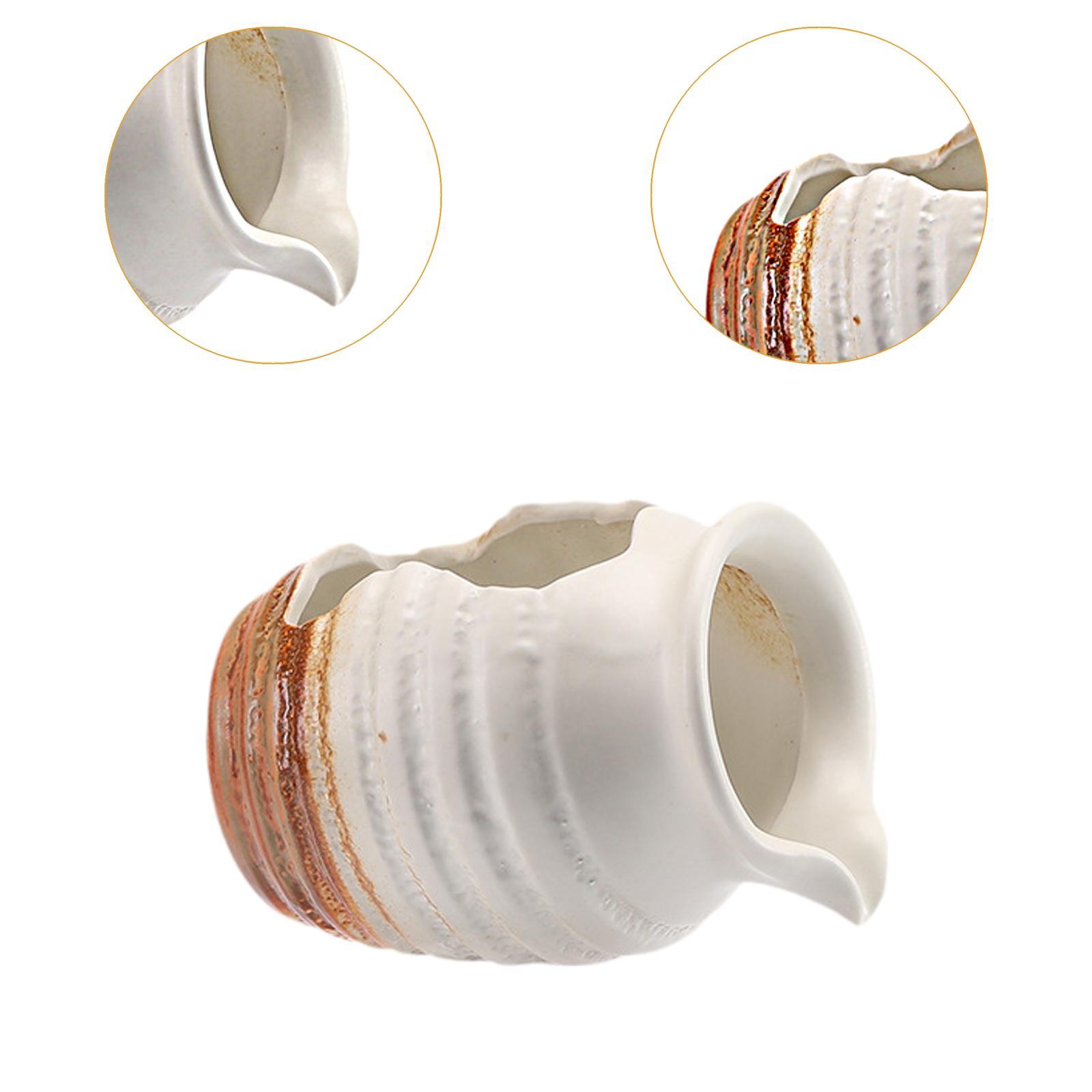 Circulating Water Clay Pot Flowing Water Ornament Desktop Water Fountain Jar White