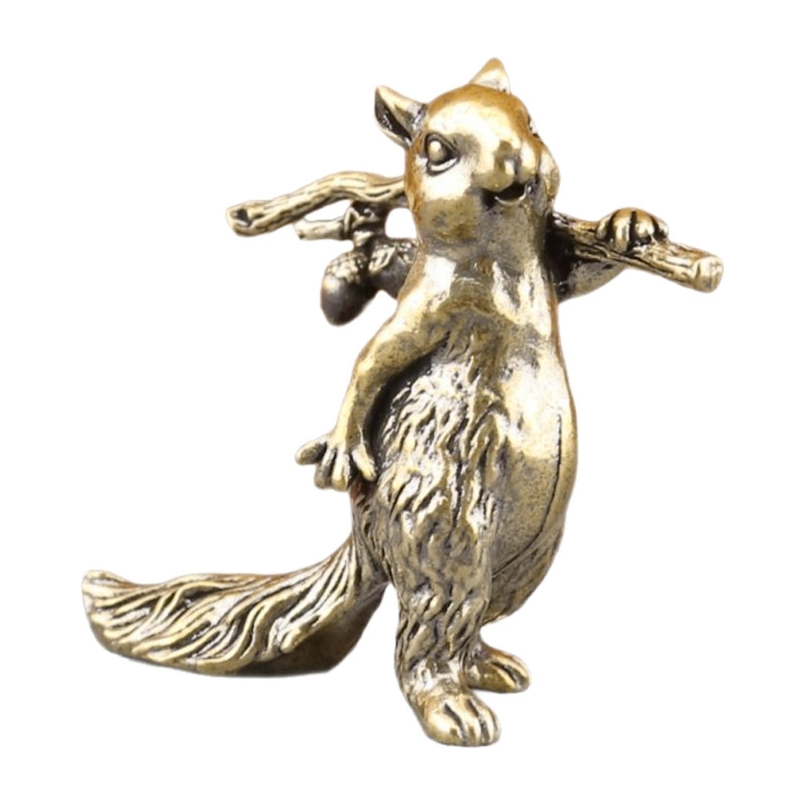 Brass Squirrel Figurine