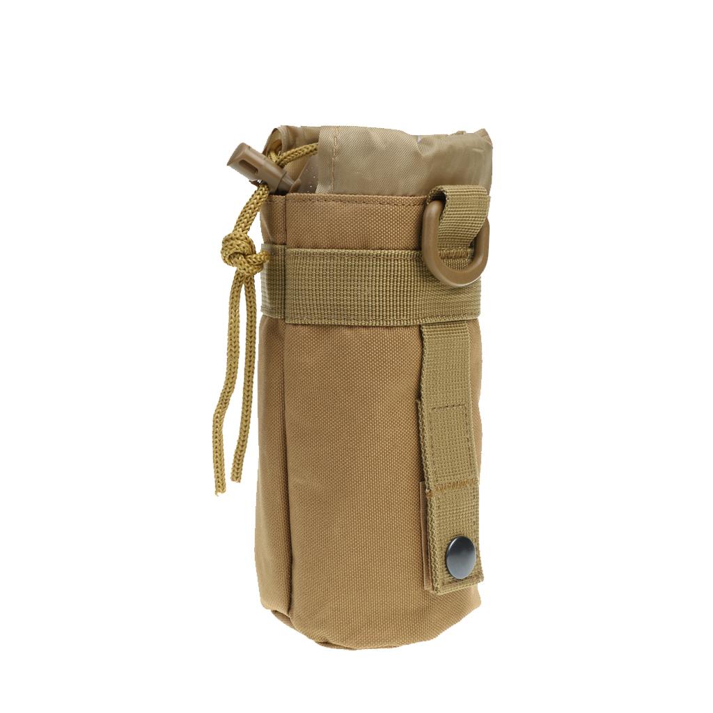 Outdoor Tactical Military Molle Water Bottle Bag Kettle Pouch Holder Bag Coyote Tan