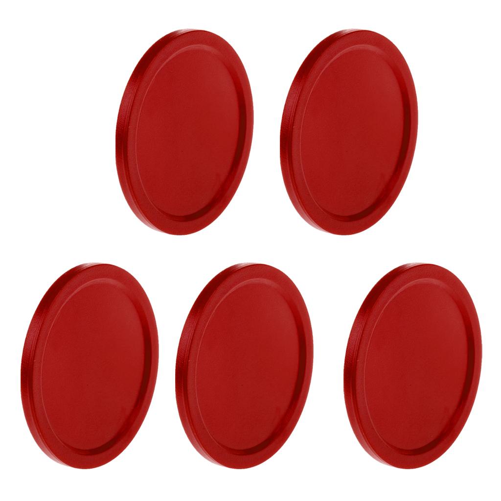 5 Pieces Air Hockey Replacement Pucks for Full Size Air Hockey Tables