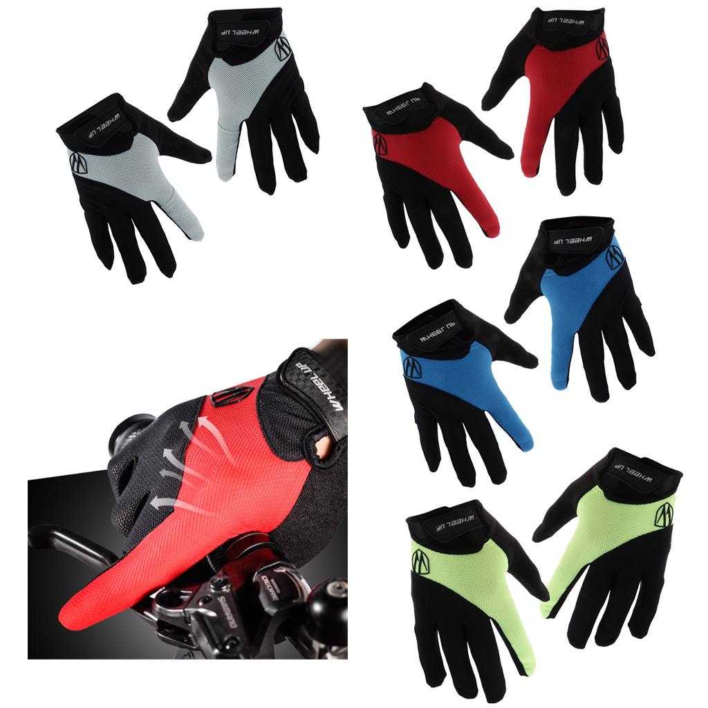 Anti-slip Cycling Gloves Bicycle Touch Screen Long Finger Protection Yellow S