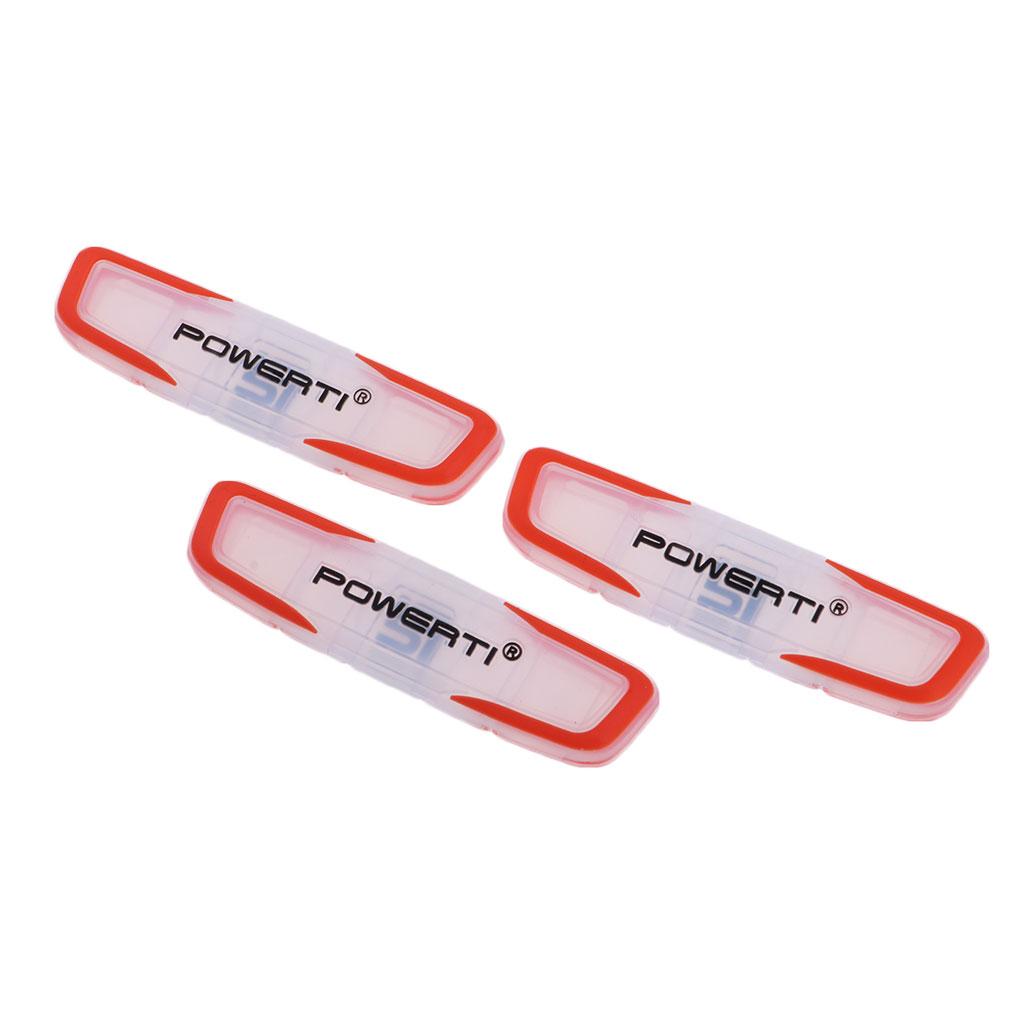 3 Pieces Silicone Tennis Racquet Vibration Dampeners Shock Absorbers Orange