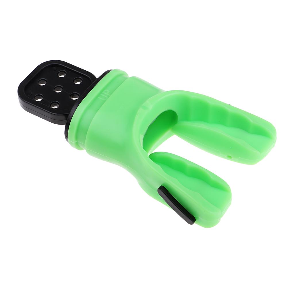 Silicone Scuba Diving Moldable Bite Mouthpiece Regulator with Tie Wrap Green