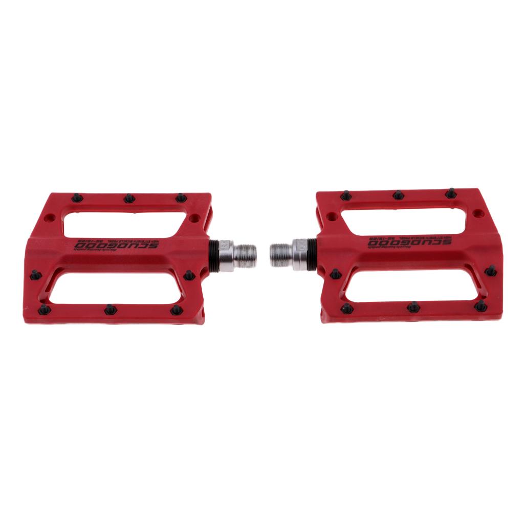 1 Pair Bicycle Bike Pedals Sealed Bearing Pedal Polyamide Pedal Red