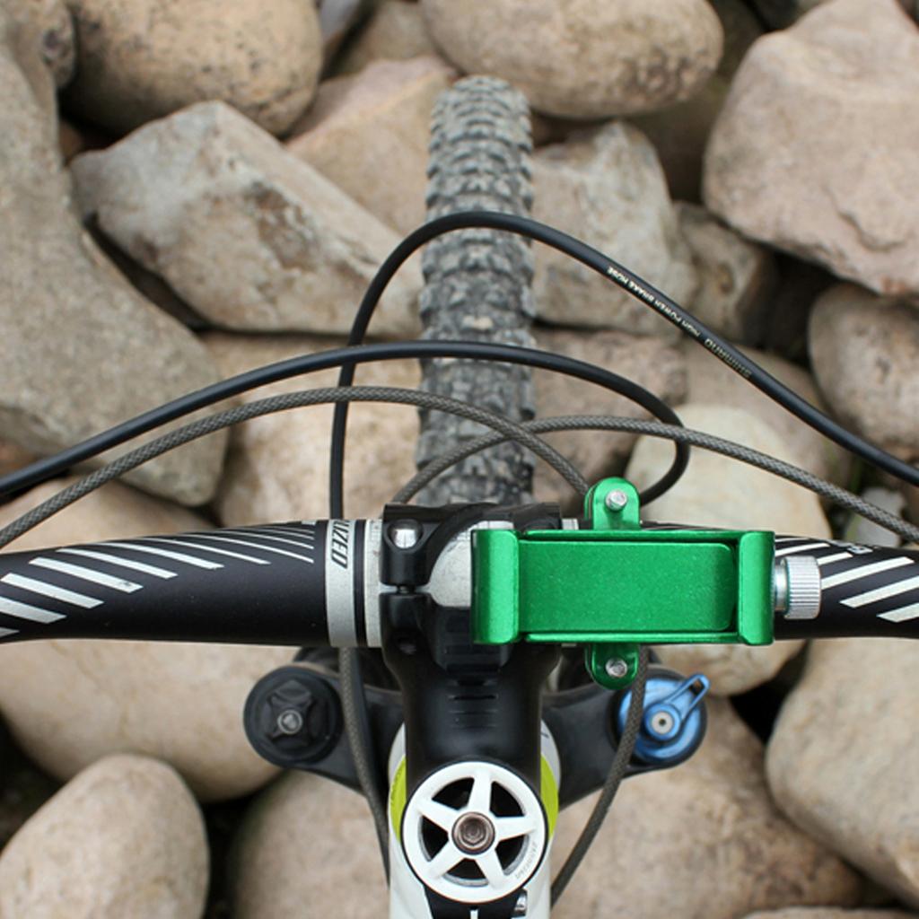 2 Pieces Aluminum Alloy Bicycle Phone Holder Cycling Handlebar Stem Mount 01