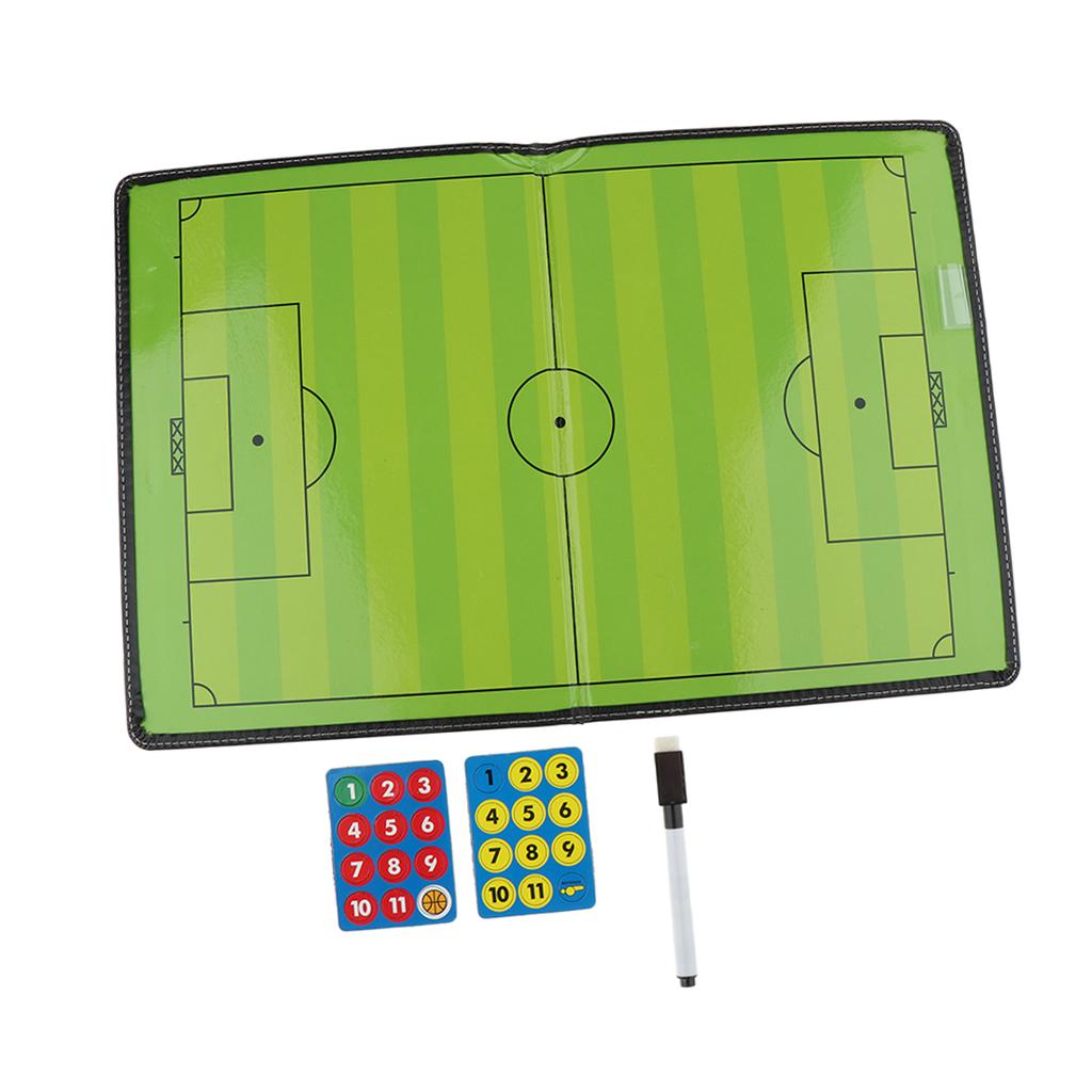 Magnetic Soccer Strategy Board Durable Football Clipboard Foldable Soccer Training Marker Board