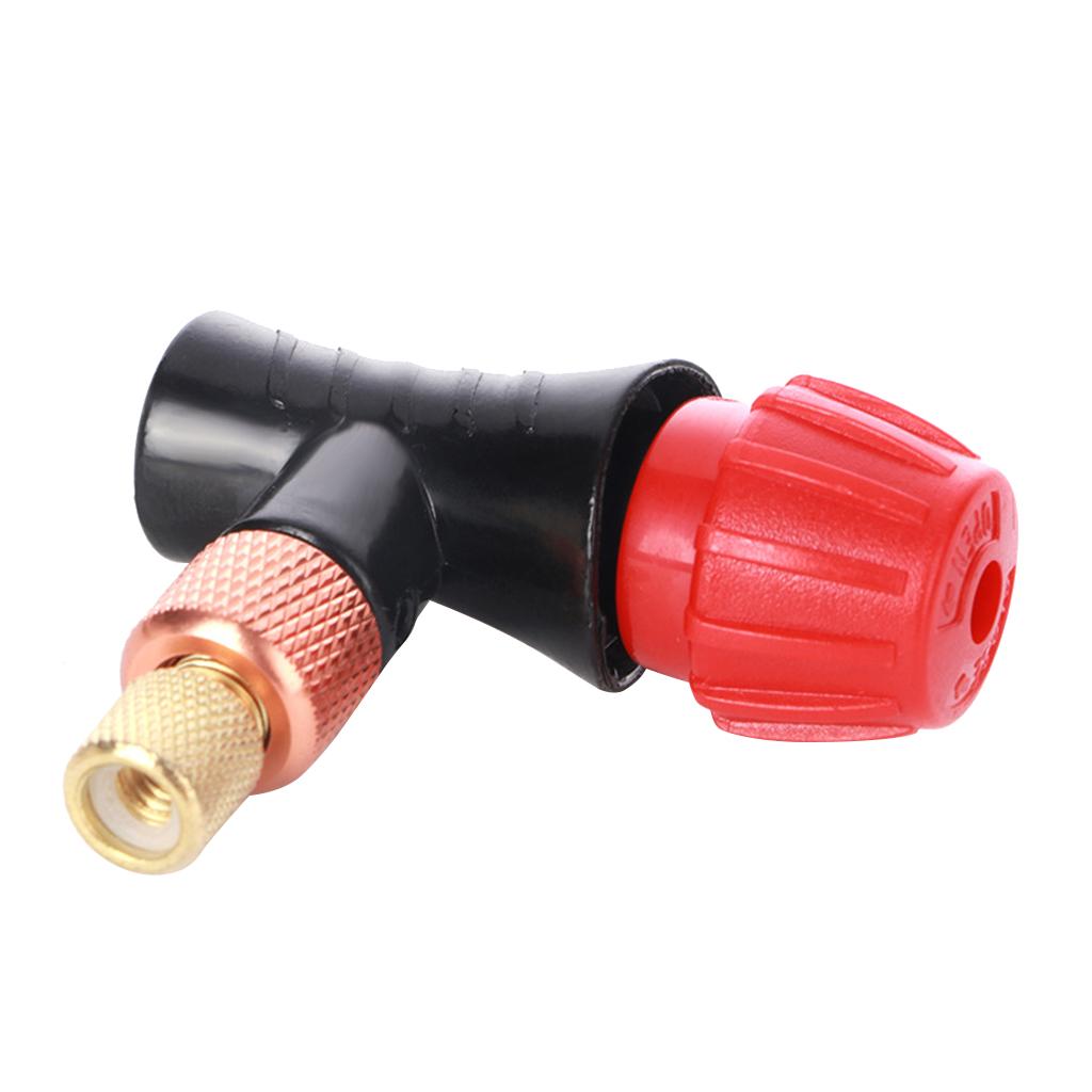 Portable CO2 Bicycle Inflator Head Cartridge Pump Presta & Schrader Valve