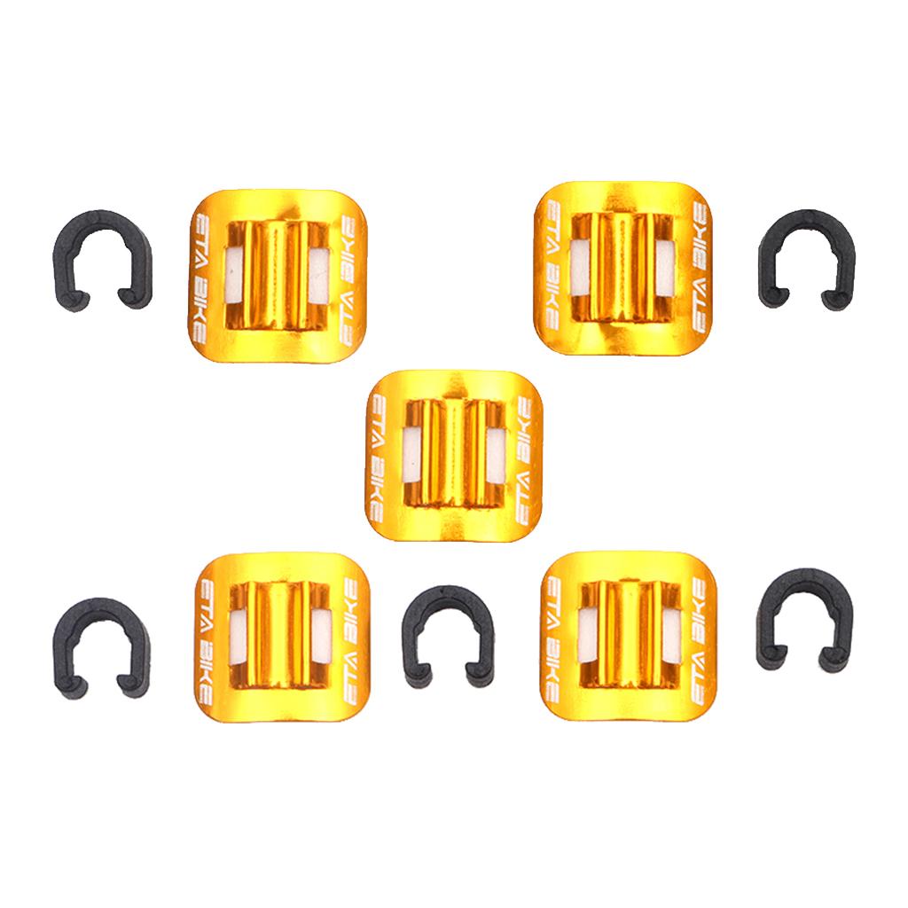 5 Set MTB Road Bike Brake Cable Clip Fixed Clamp Bicycle Shifter Buckle