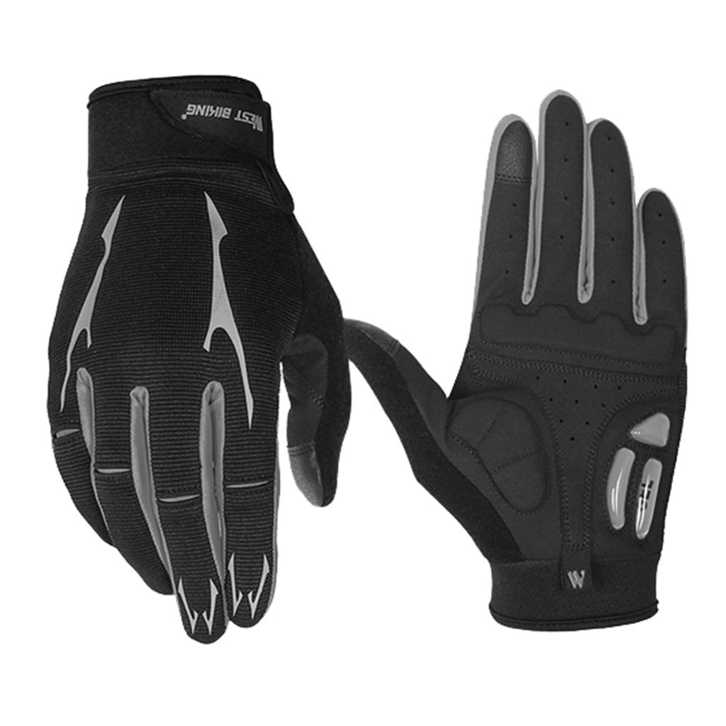 Full Finger Cycling Gloves Touch Screen Windproof Riding Racing Mittens L