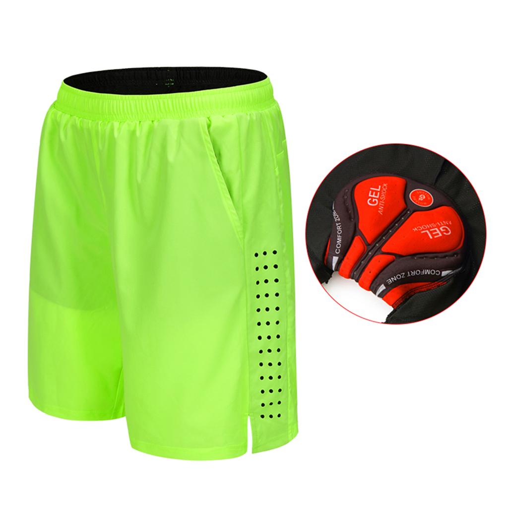 2 in 1 Padded Cycling Shorts Underwear Liner Loose Fit Half Short Pants L