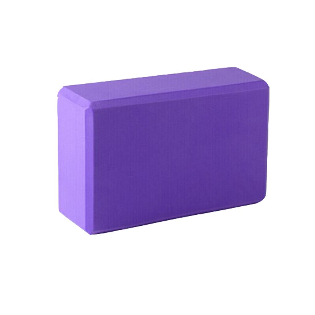 Yoga Block Pilates Brick Foam Stretch Fitness Exercise Sports Purple