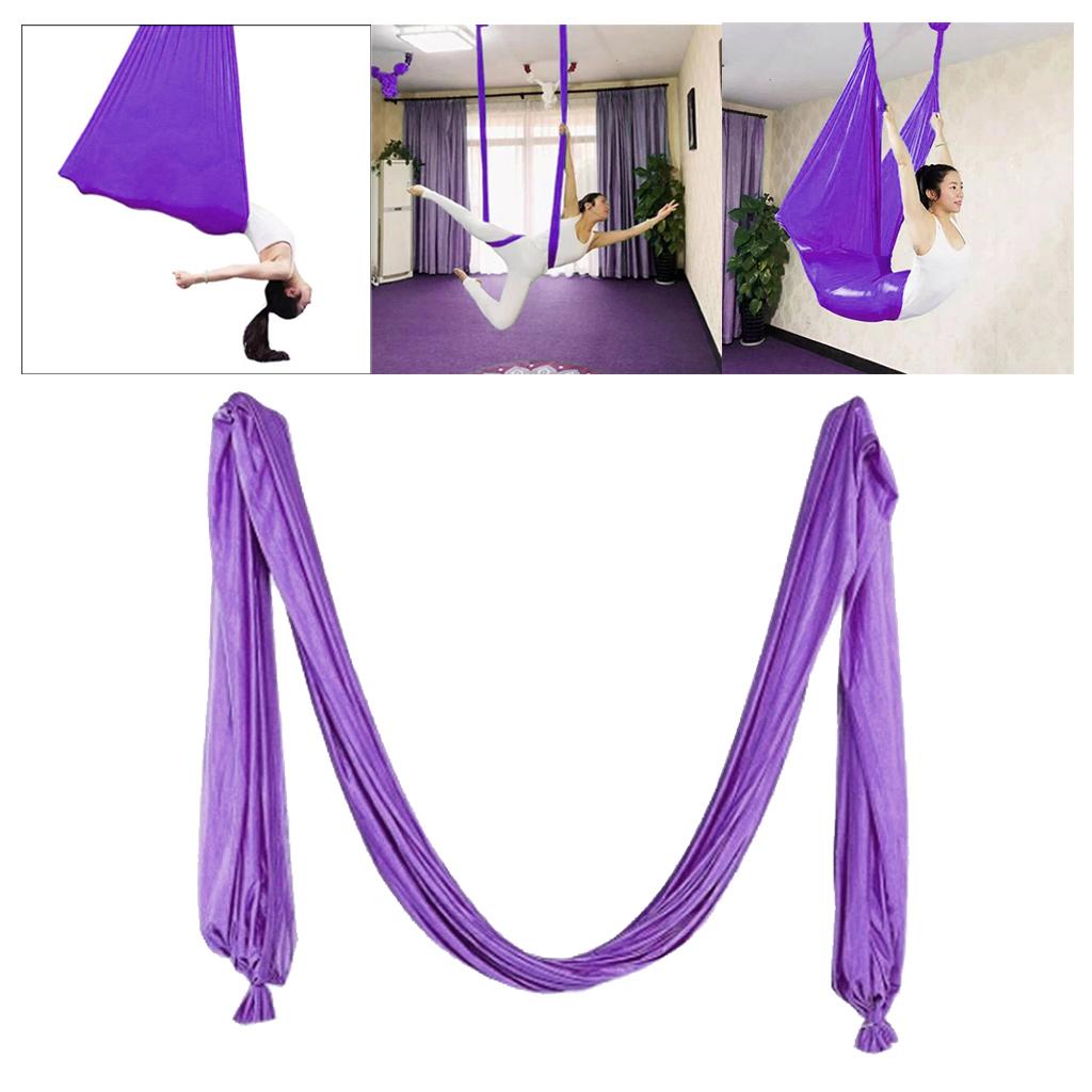 Pilates Yoga Flying Swing Aerial Yoga Hammock Silk Fabric Purple