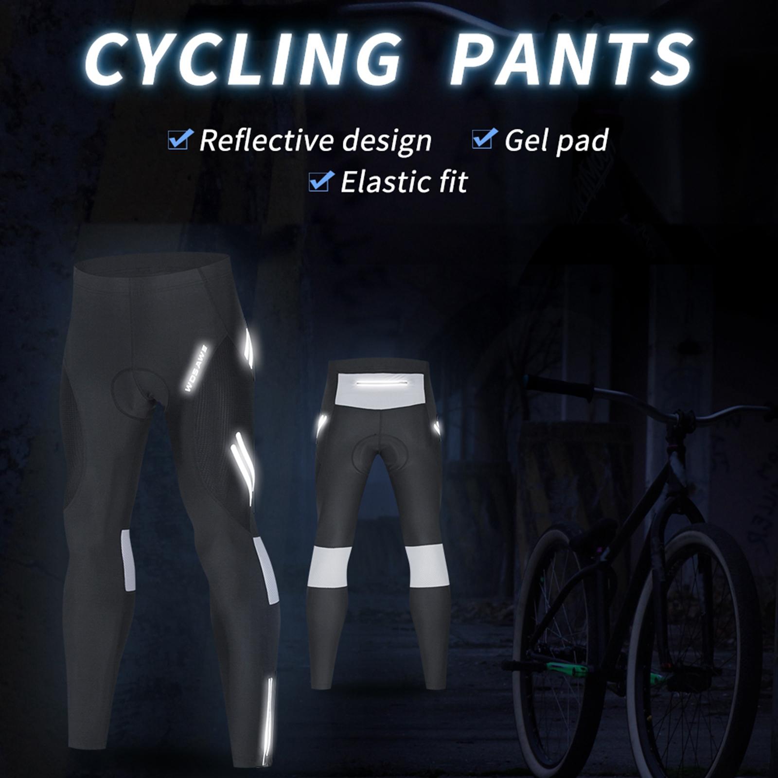 Mens Cycling Tights Padded Bicycle Trouser Long pants Racing MTB Sports M