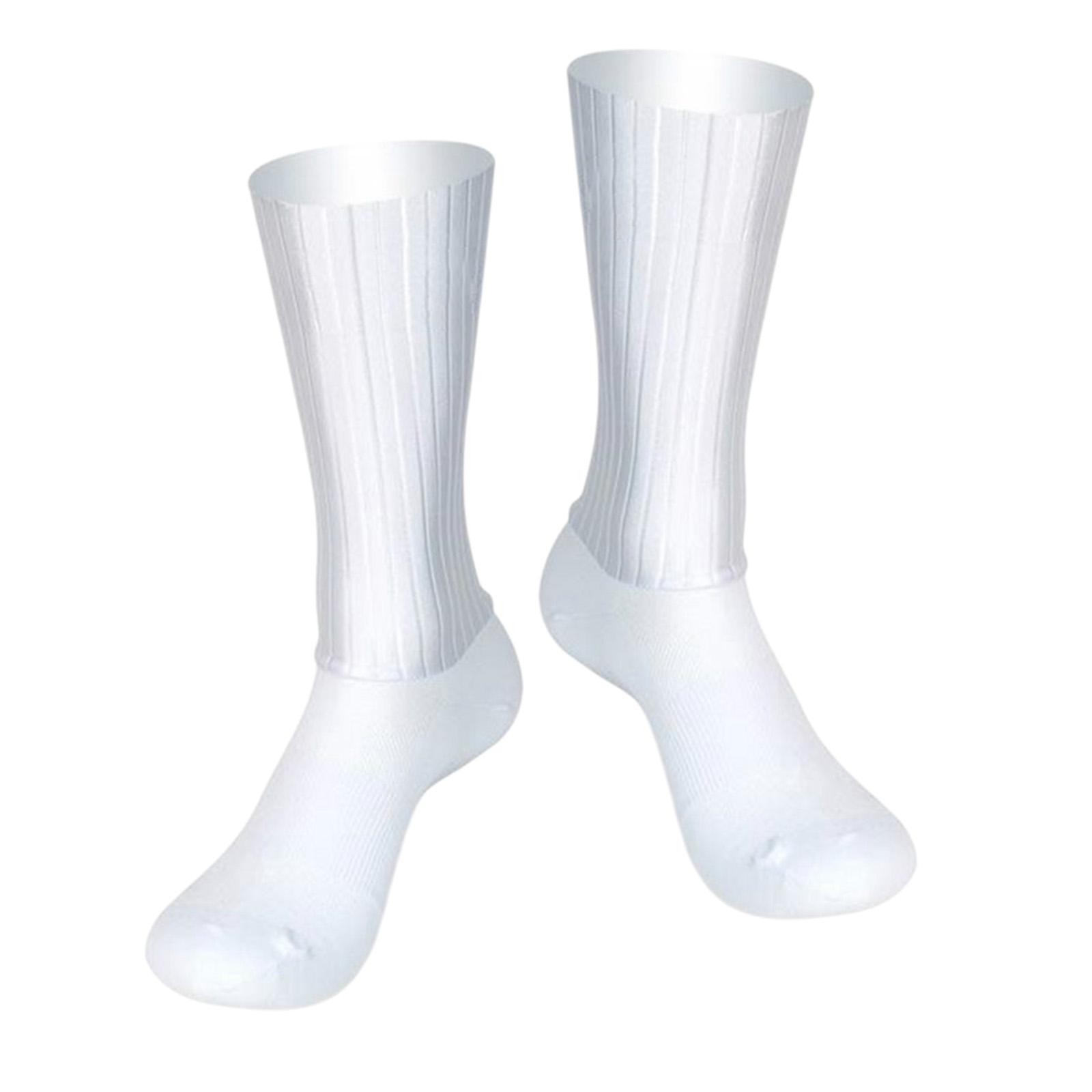 Cycling Socks Breatheable Athletic Socks Mountain Climbing Hiking White