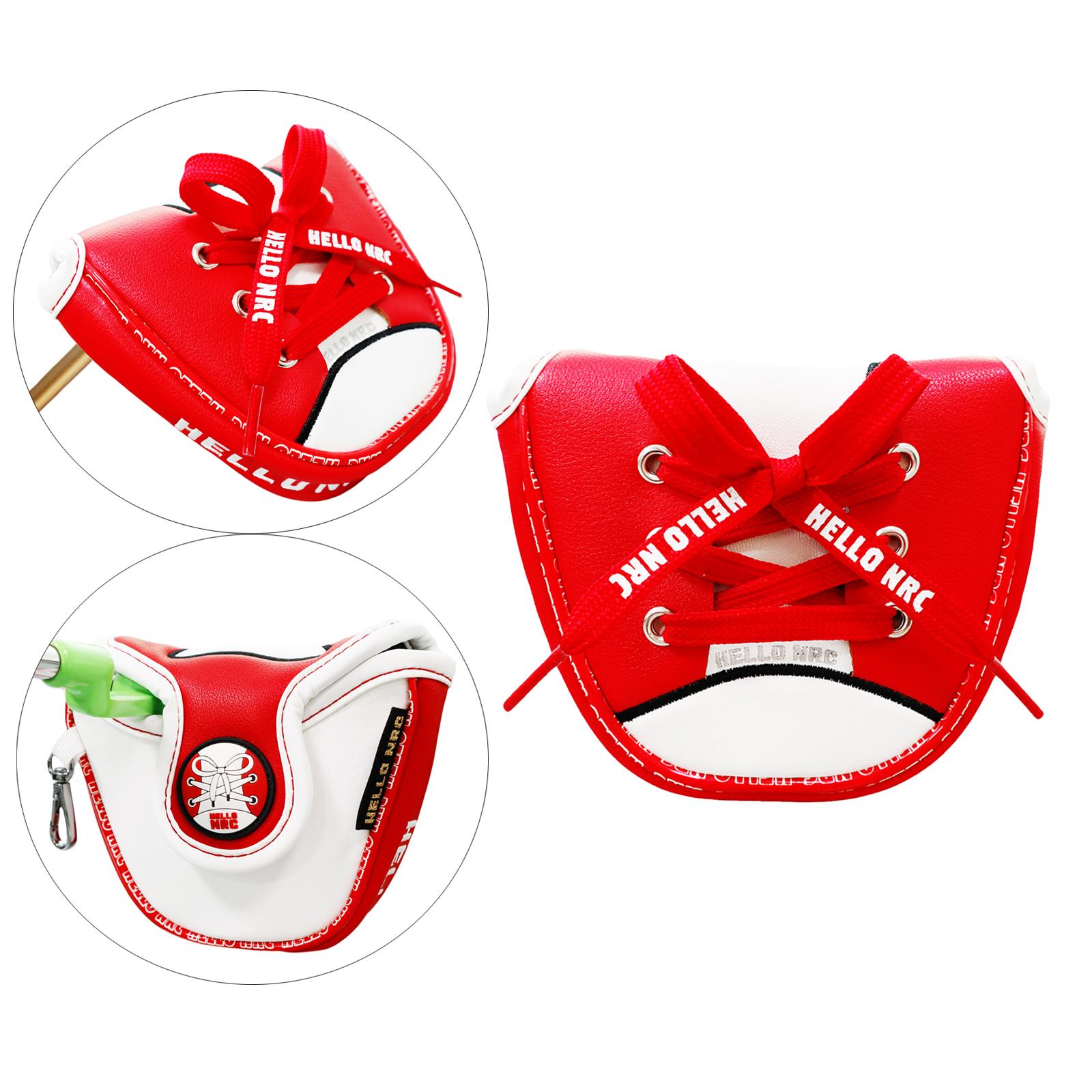 Mallet Putter Headcovers - Funky Head Cover - Golf Mallet Putter Cover Red