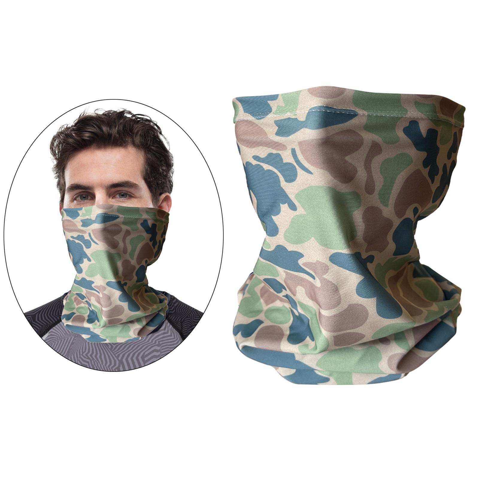 Cycling Bandana Face Mask Cover Scarf Balaclava Neck Gaiter Camo Blue